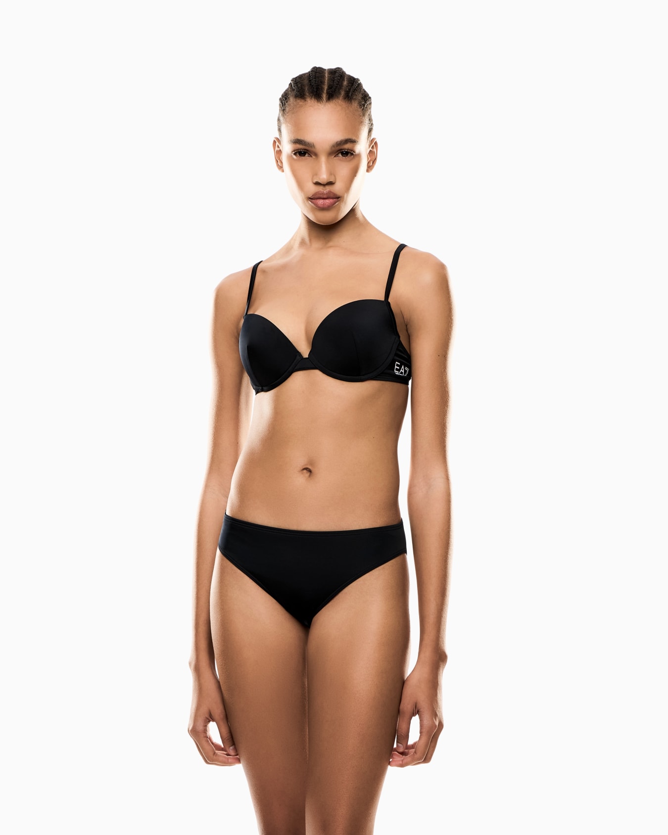 Push-up bralette bikini with logo Slide 1