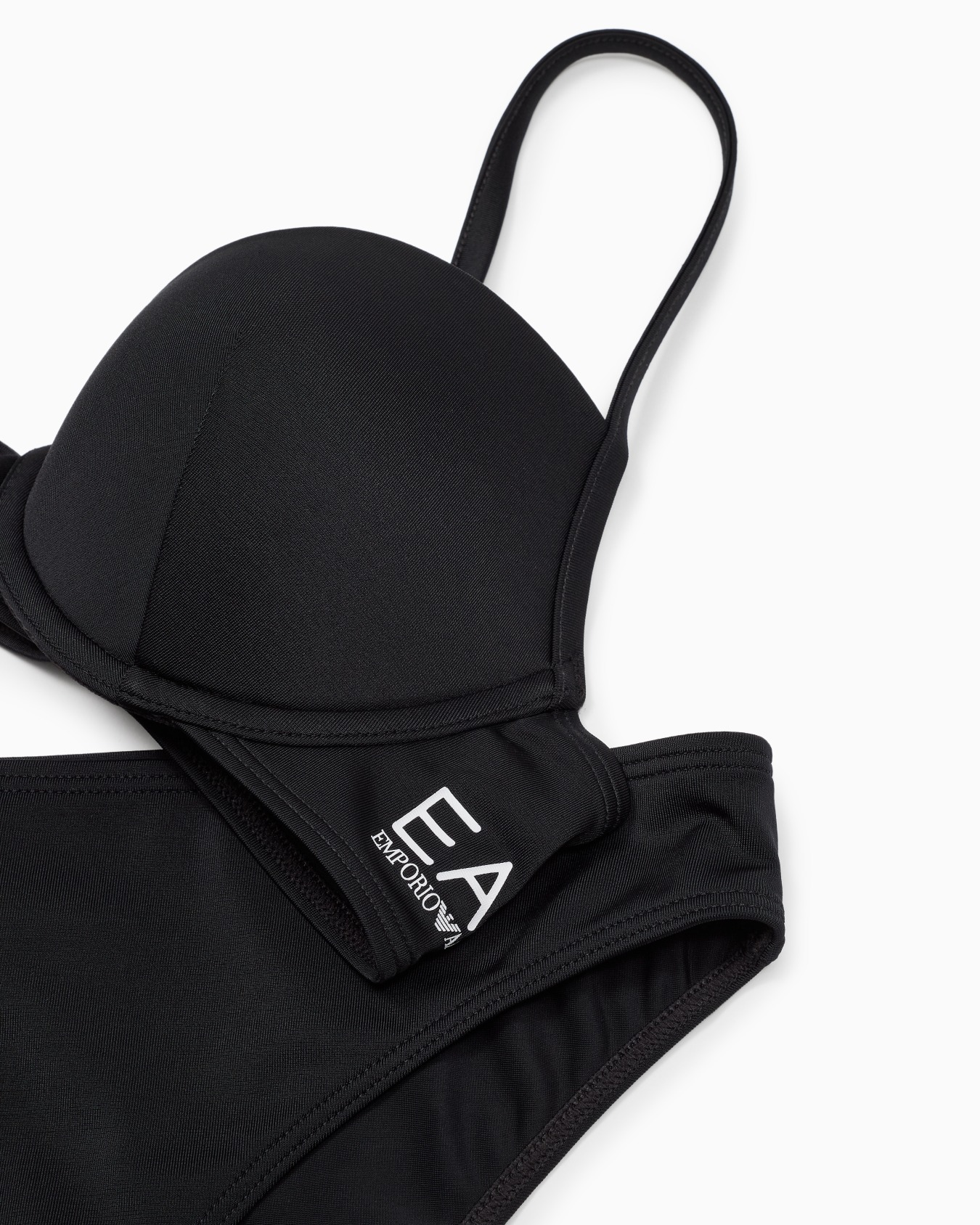 Push-up bralette bikini with logo Slide 3