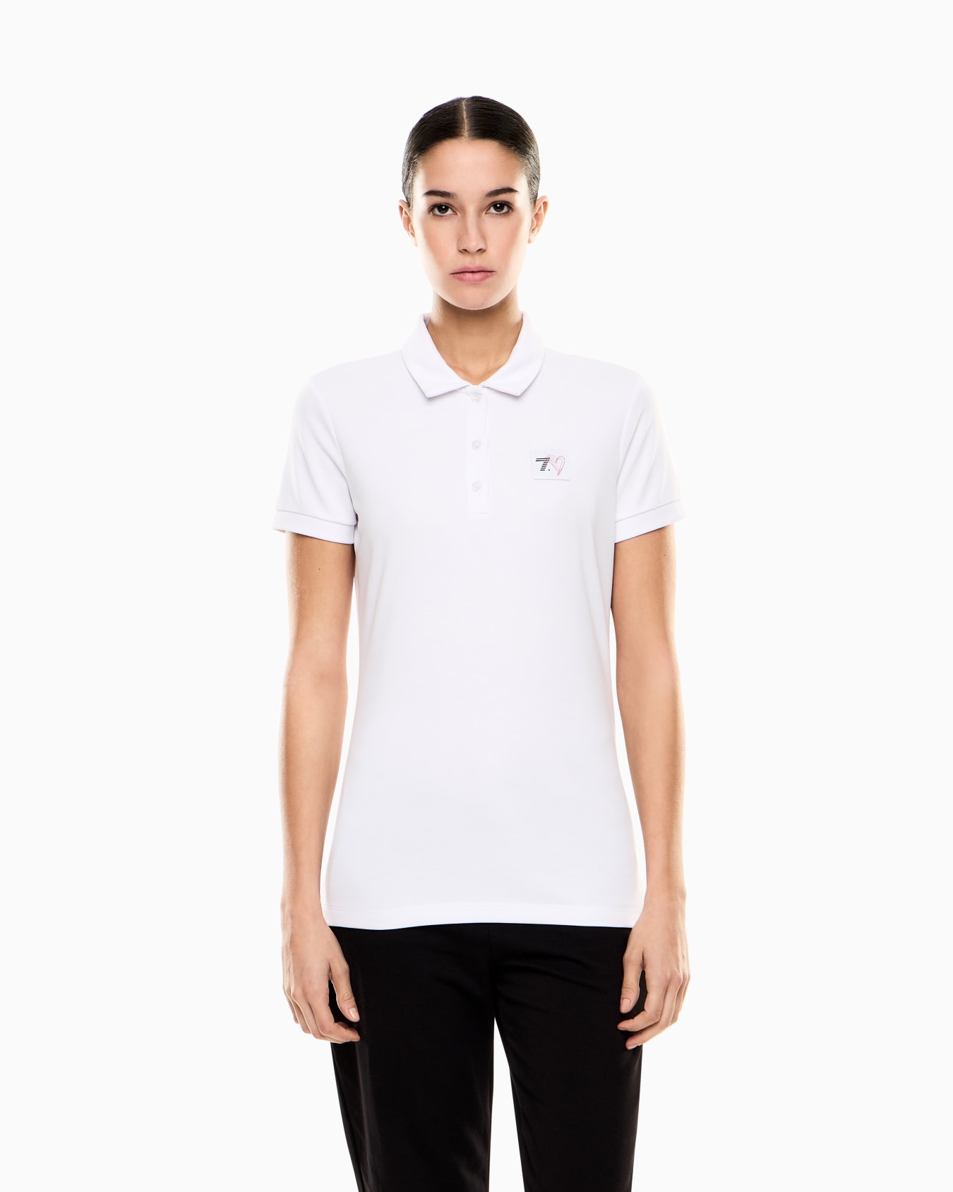 7.CUORE modal-blend polo shirt Slide 3
