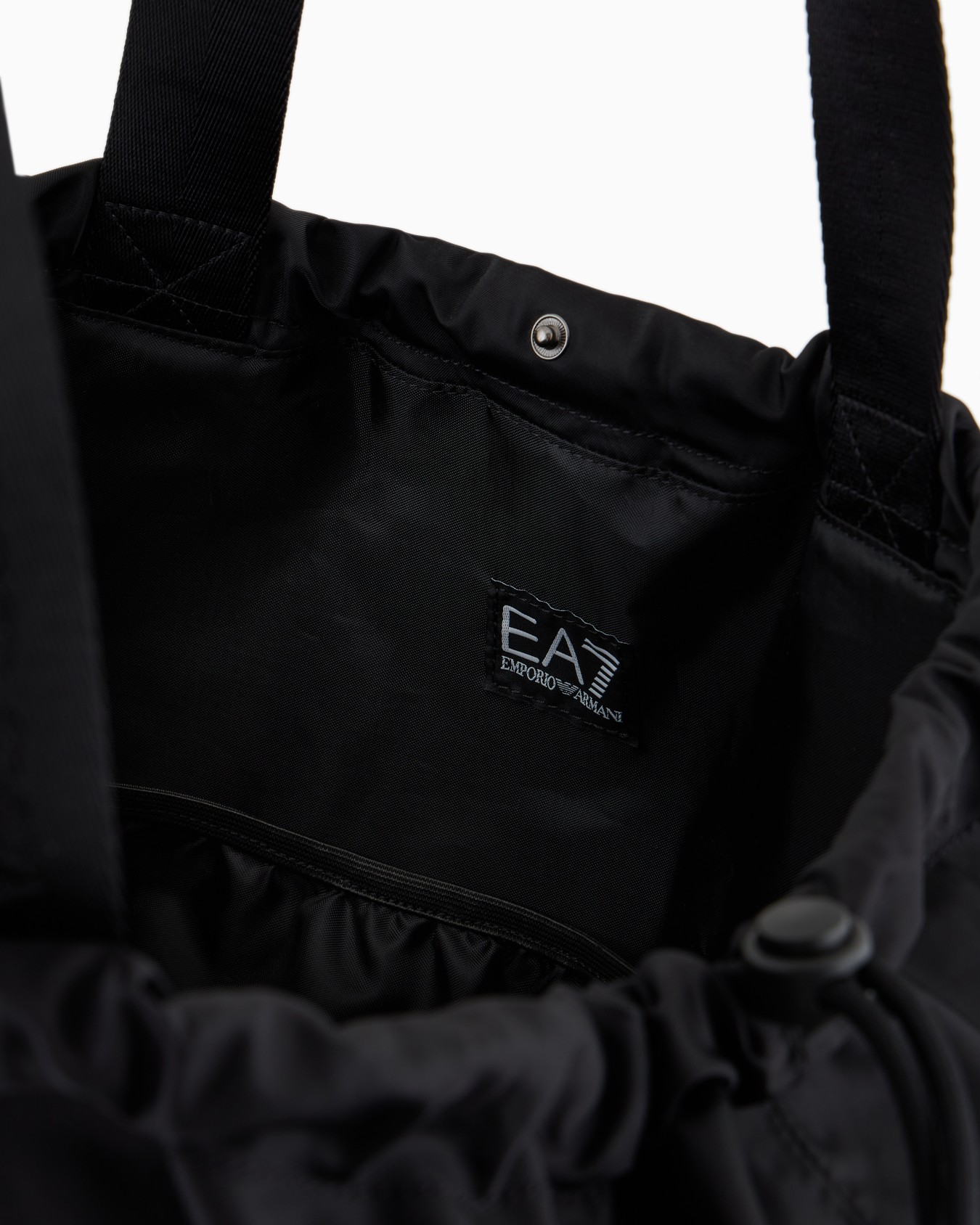 Borsa shopper con logo tape in tessuto tecnico  Slide 3