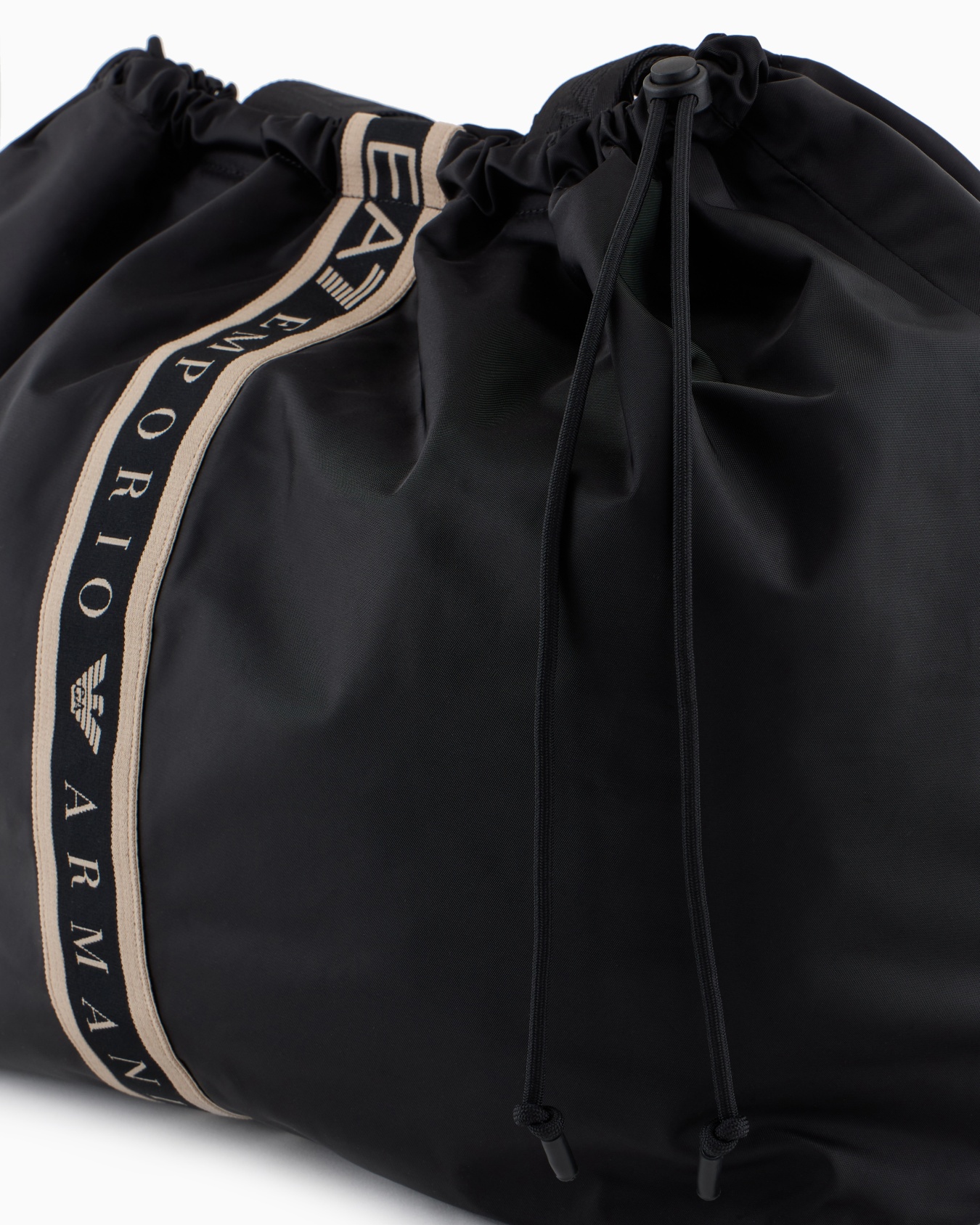 Borsa shopper con logo tape in tessuto tecnico  Slide 4
