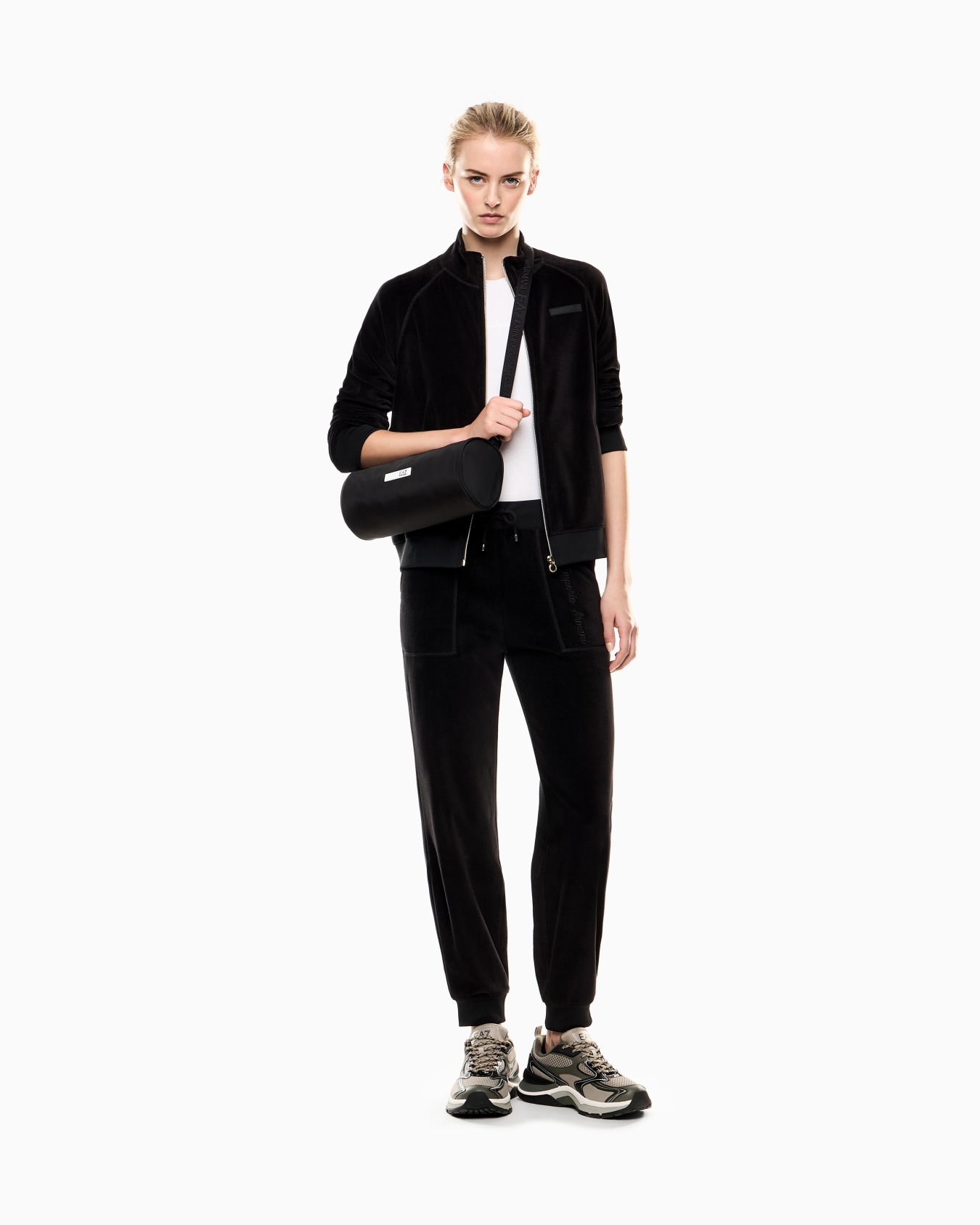 Athletic Velour viscose-blend crew-neck T-shirt Slide 1