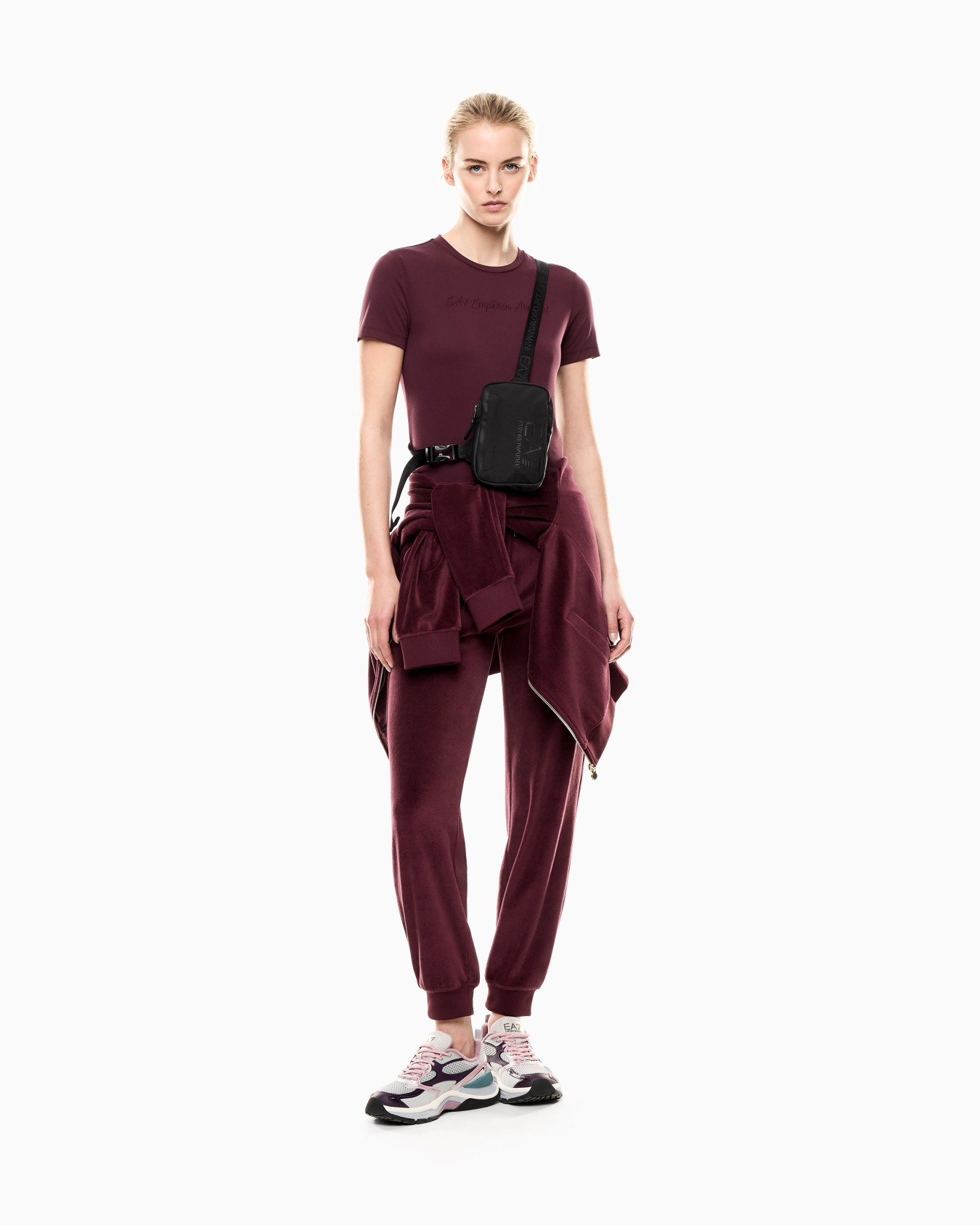 Pantaloni jogger Atlethic Velour in ciniglia stretch Slide 1