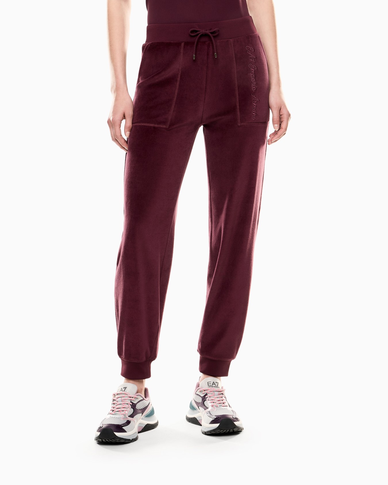 Pantaloni jogger Atlethic Velour in ciniglia stretch Slide 3