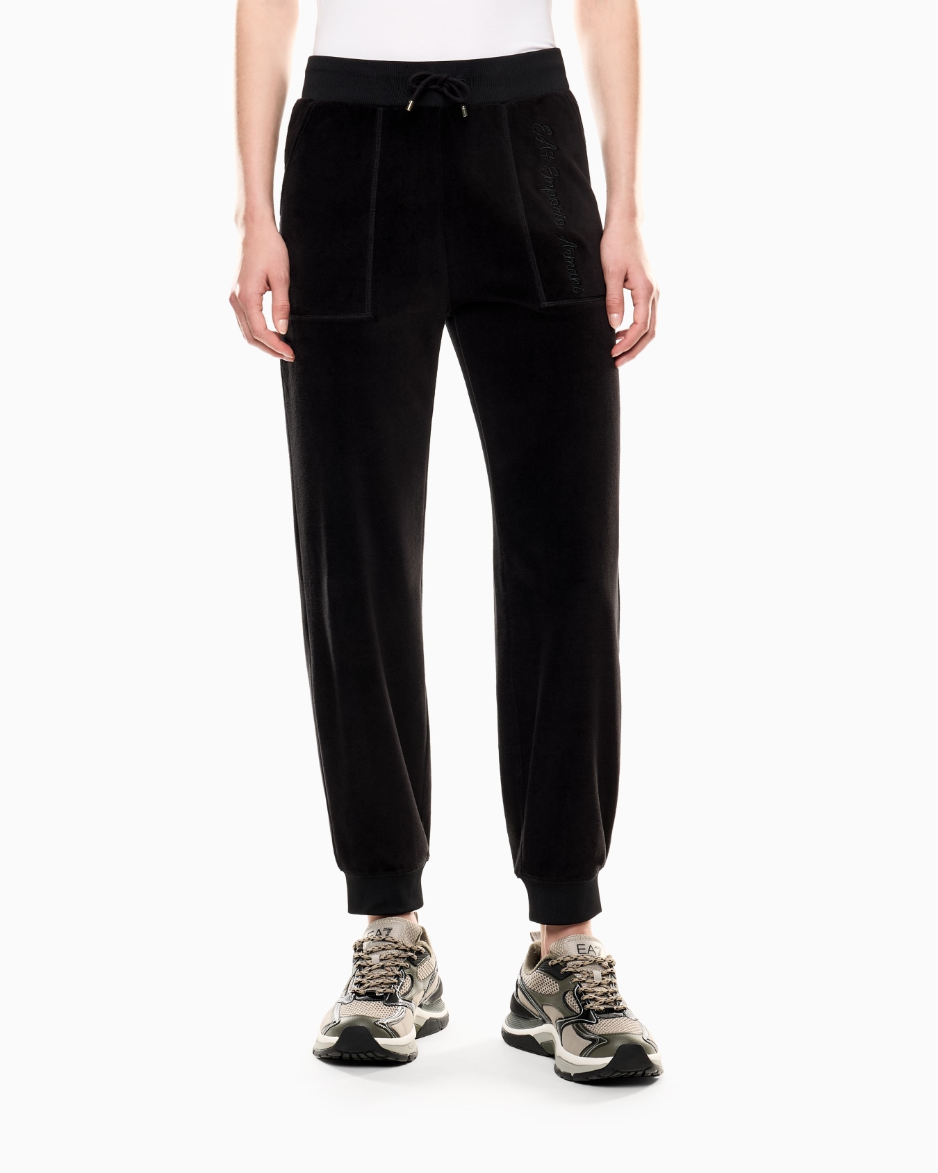 Athletic Velour stretch chenille joggers Slide 3
