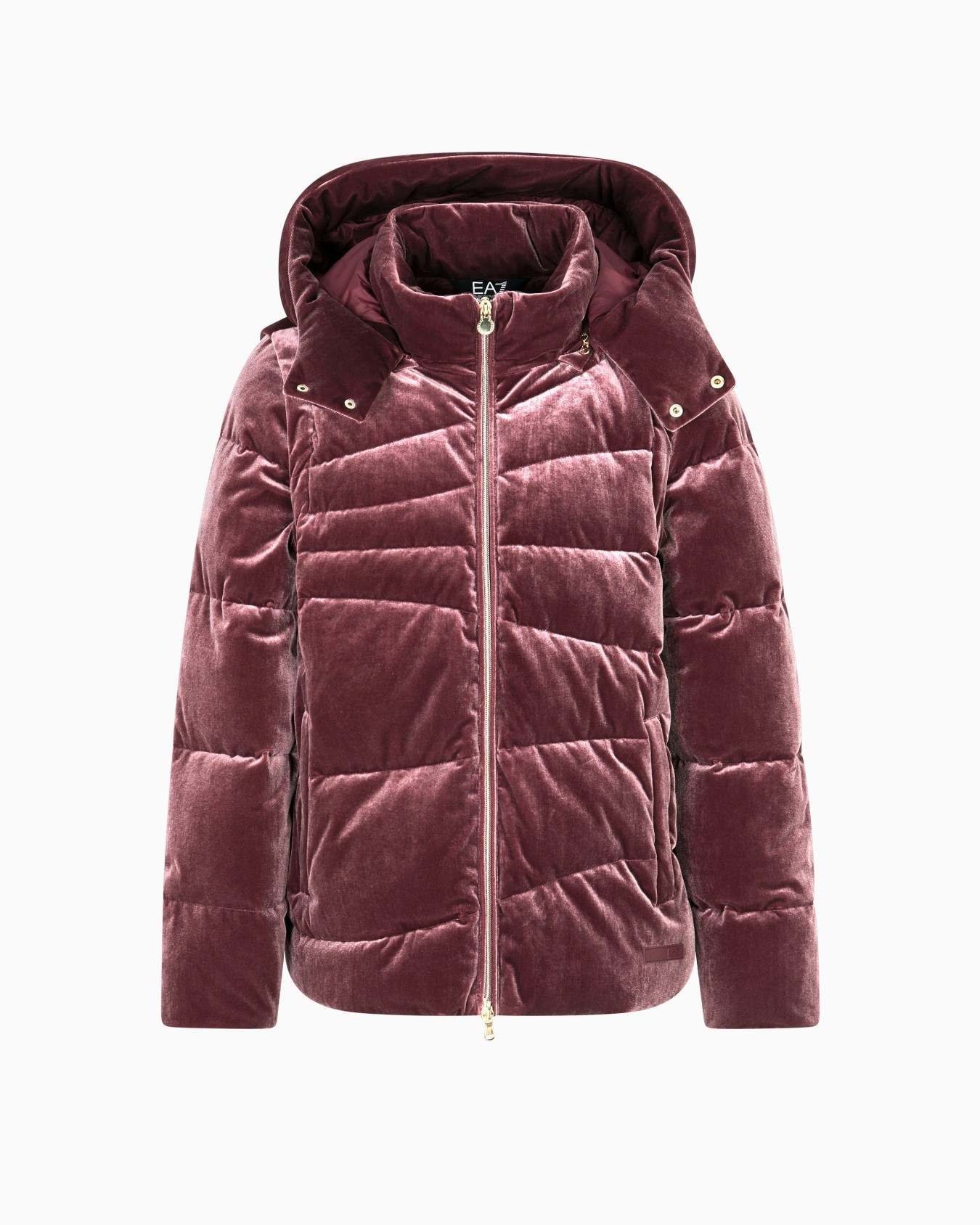 Athletic Velour wattierte Jacke aus elastischem Samt Folie 0