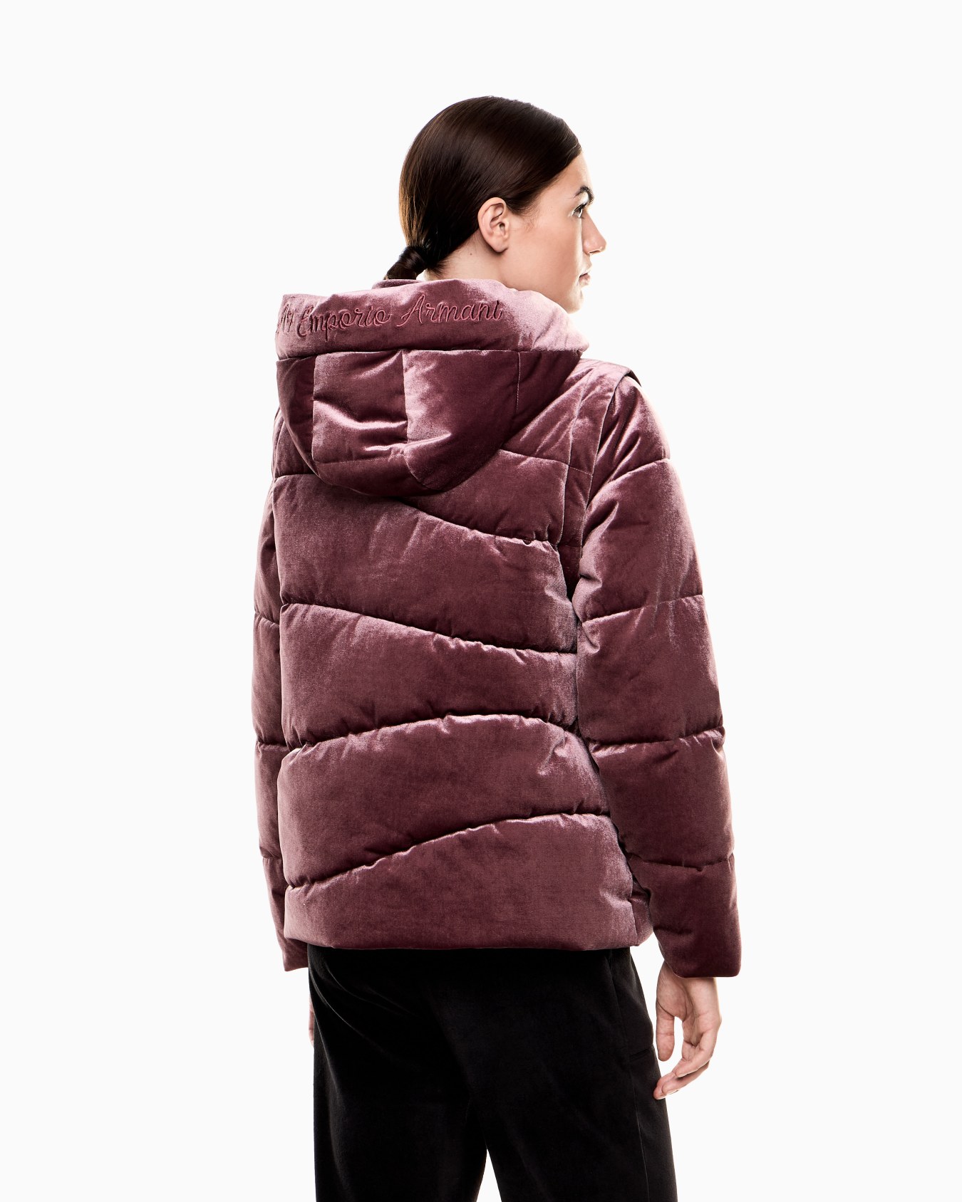 Athletic Velour wattierte Jacke aus elastischem Samt Folie 2