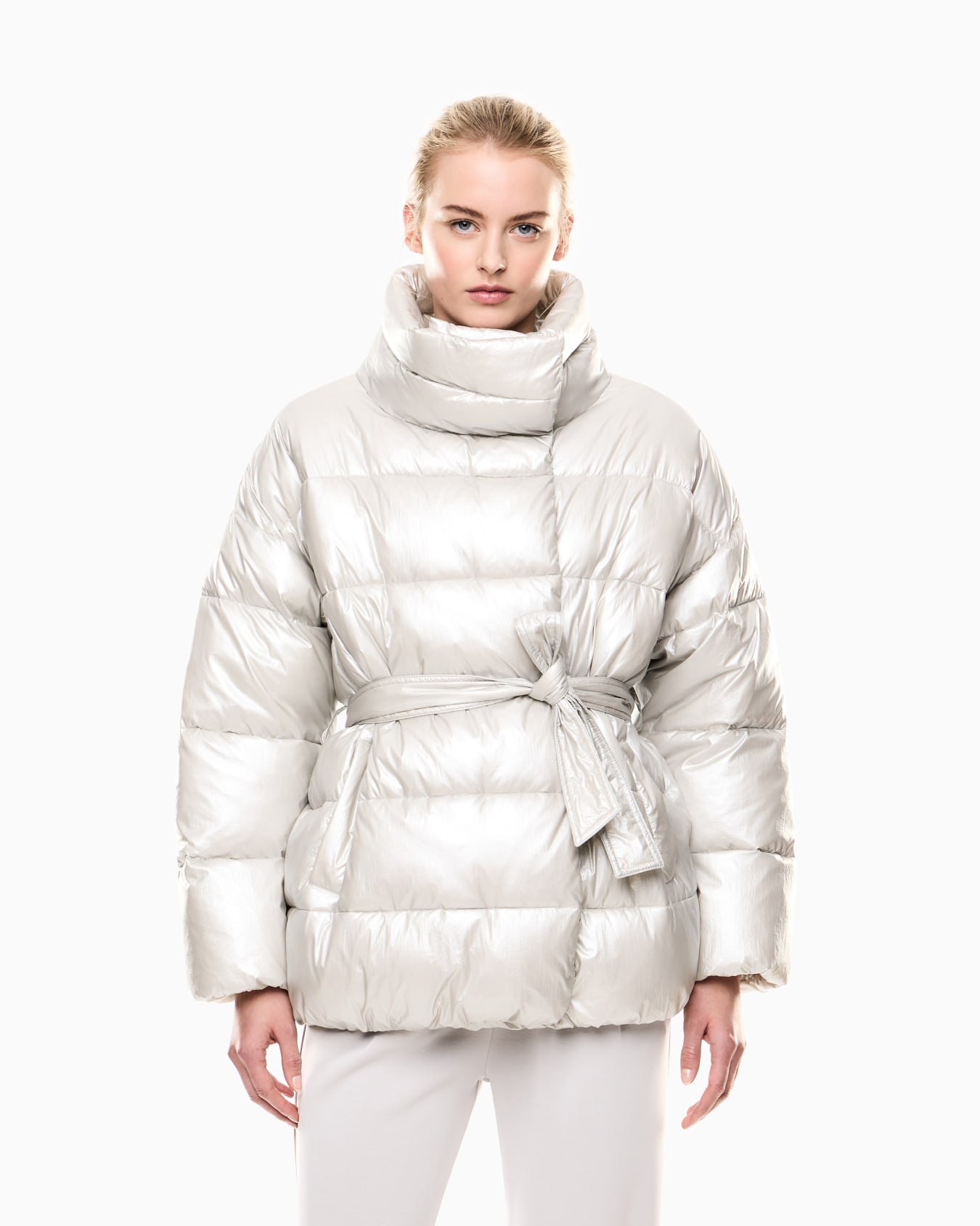 Chaqueta acolchada de nailon efecto nacarado Precious Diapositiva 3