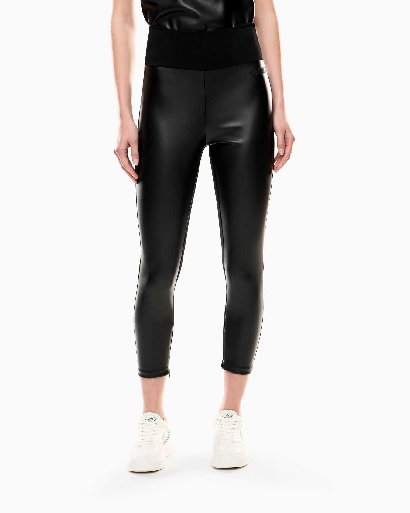 Legging Winter Mix avec empiècements en tissu effet cuir Diapositive 3