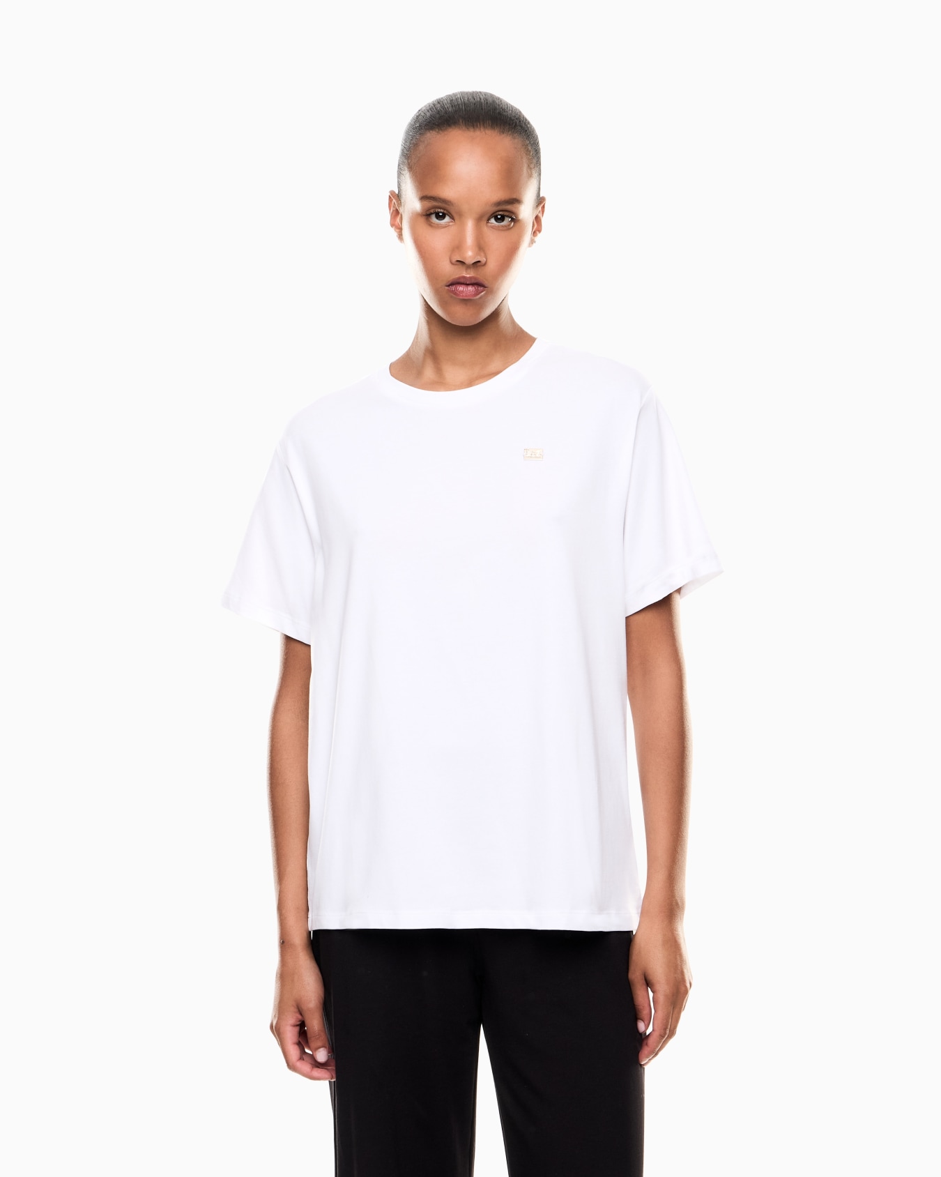 T-shirt Core Lady à manches courtes en jersey de coton stretch Diapositive 3