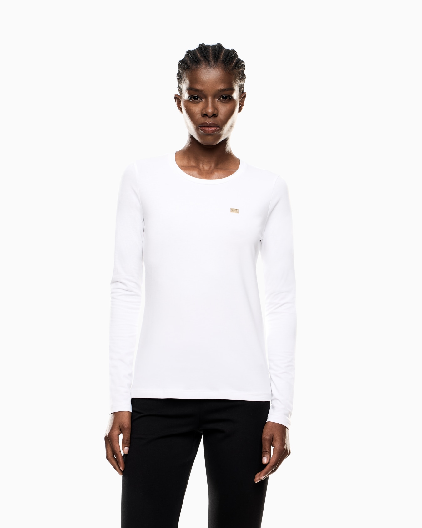 <オンライン限定>Core Lady 長袖Tシャツ ストレッチジャージー スライドする 3