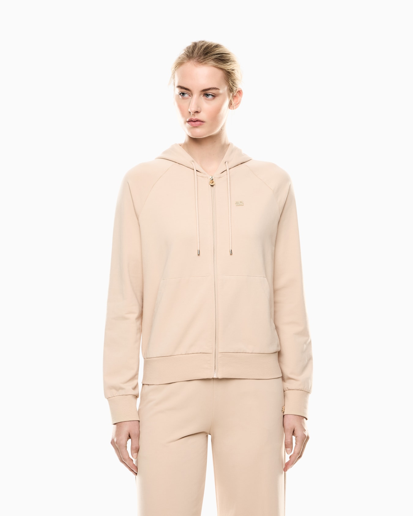 Sudadera Core Lady con capucha de algodón elástico Diapositiva 3