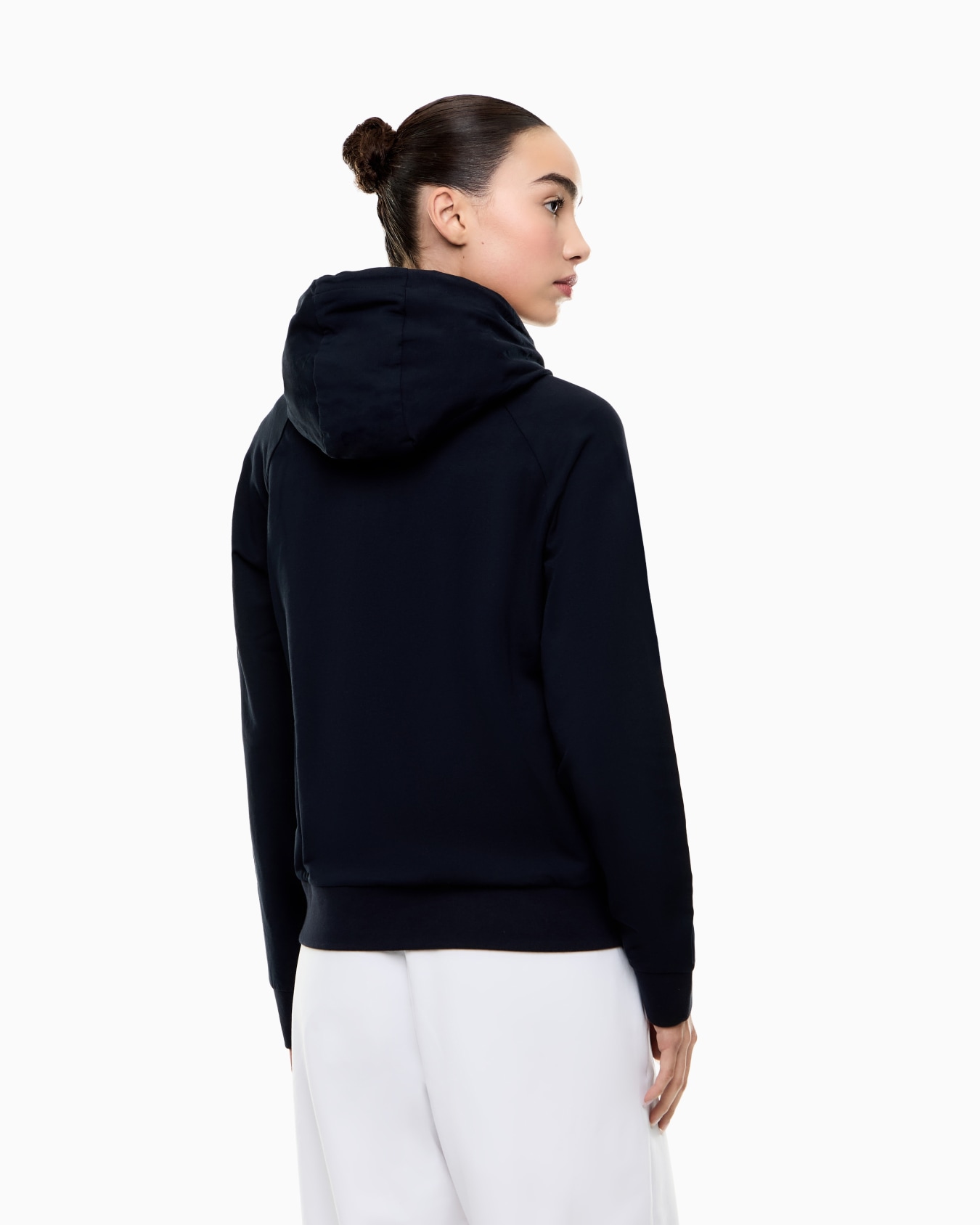 Stretch-cotton hooded Core Lady sweatshirt Slide 2