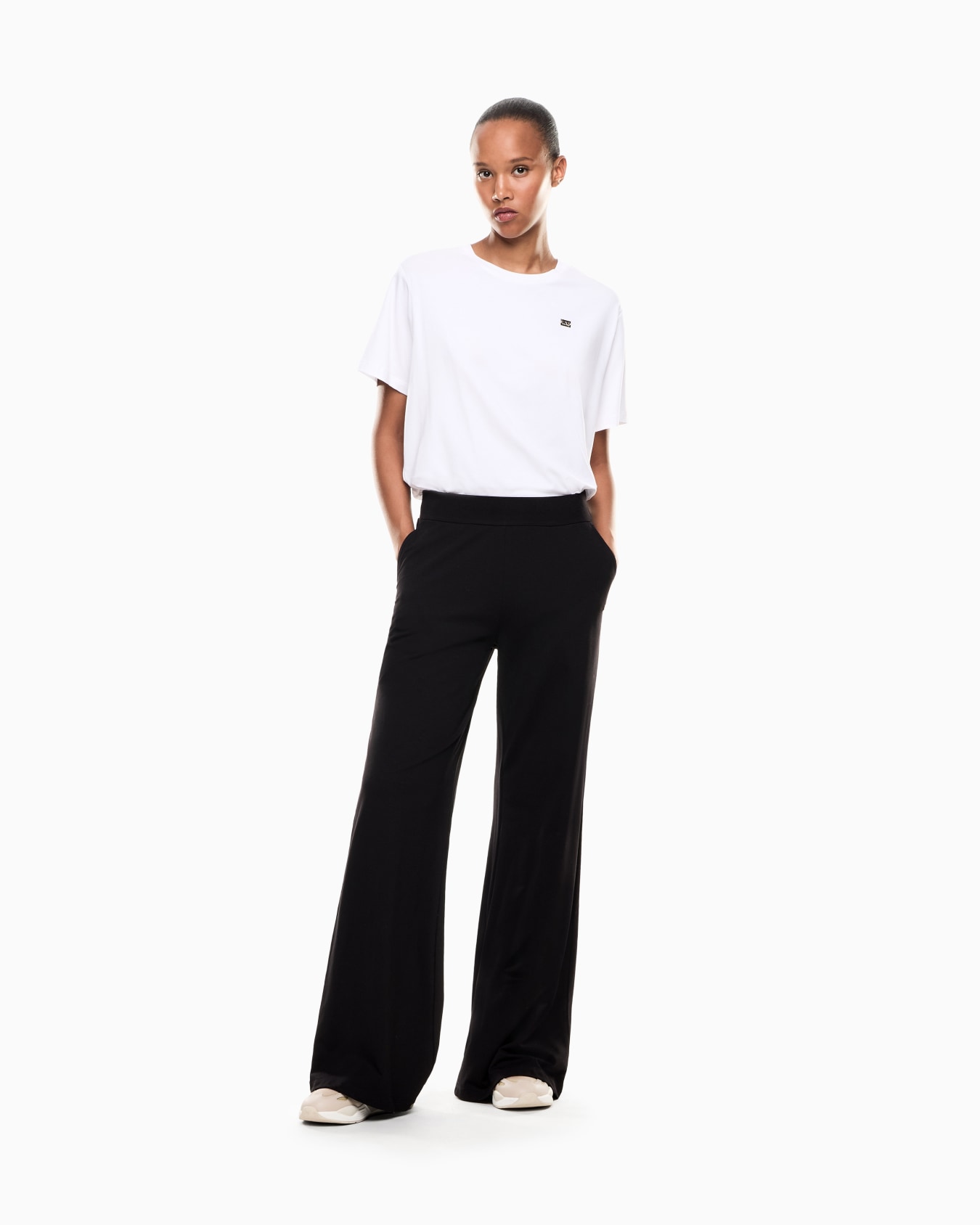 Core Lady stretch-cotton wide-leg trousers Slide 1