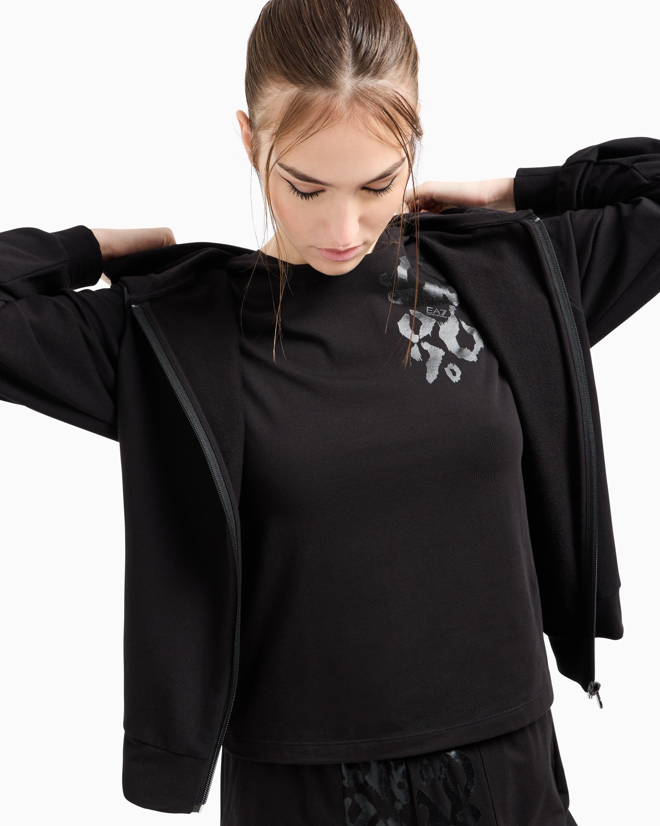 Graphic Series stretch-cotton hooded sweatshirt Slide 4