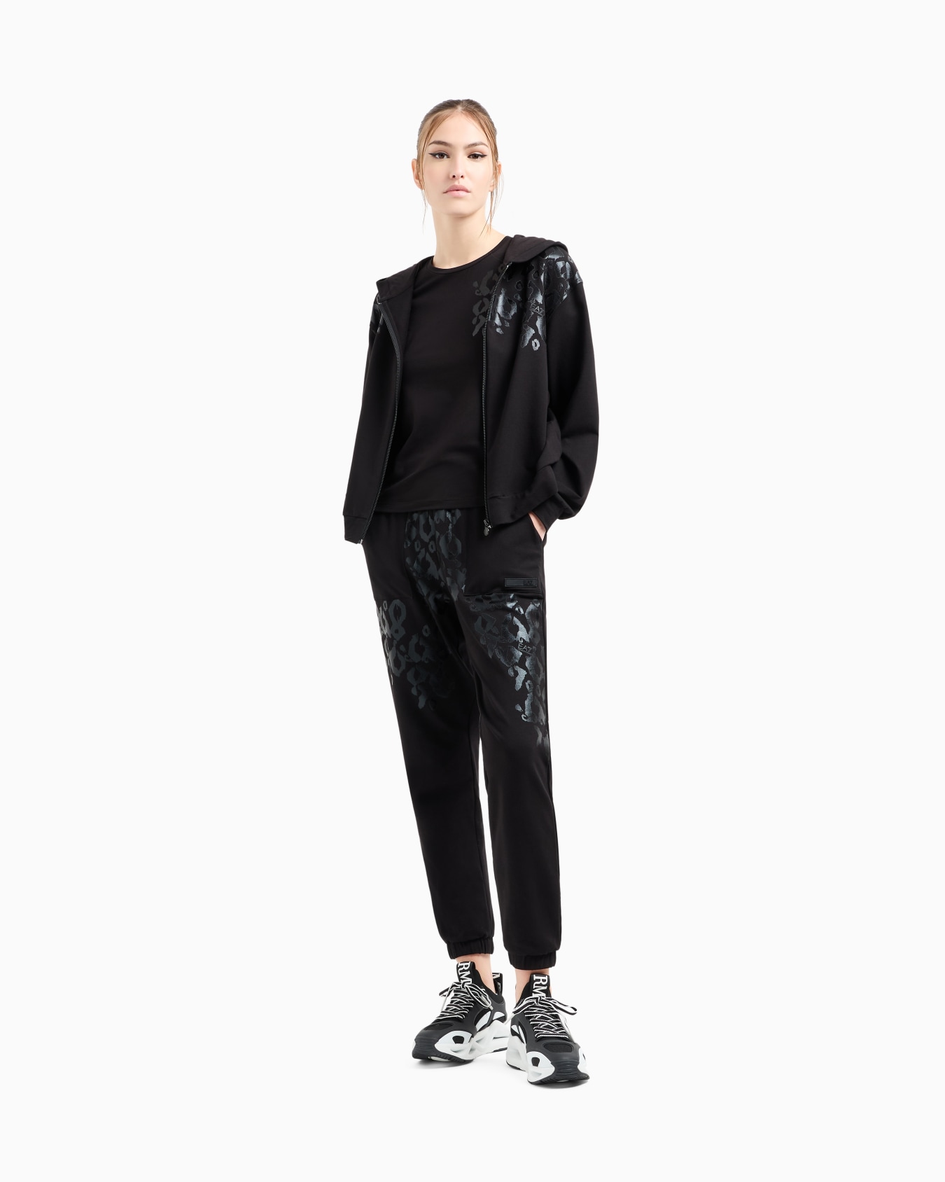 Graphic Series stretch-cotton hooded sweatshirt Slide 1