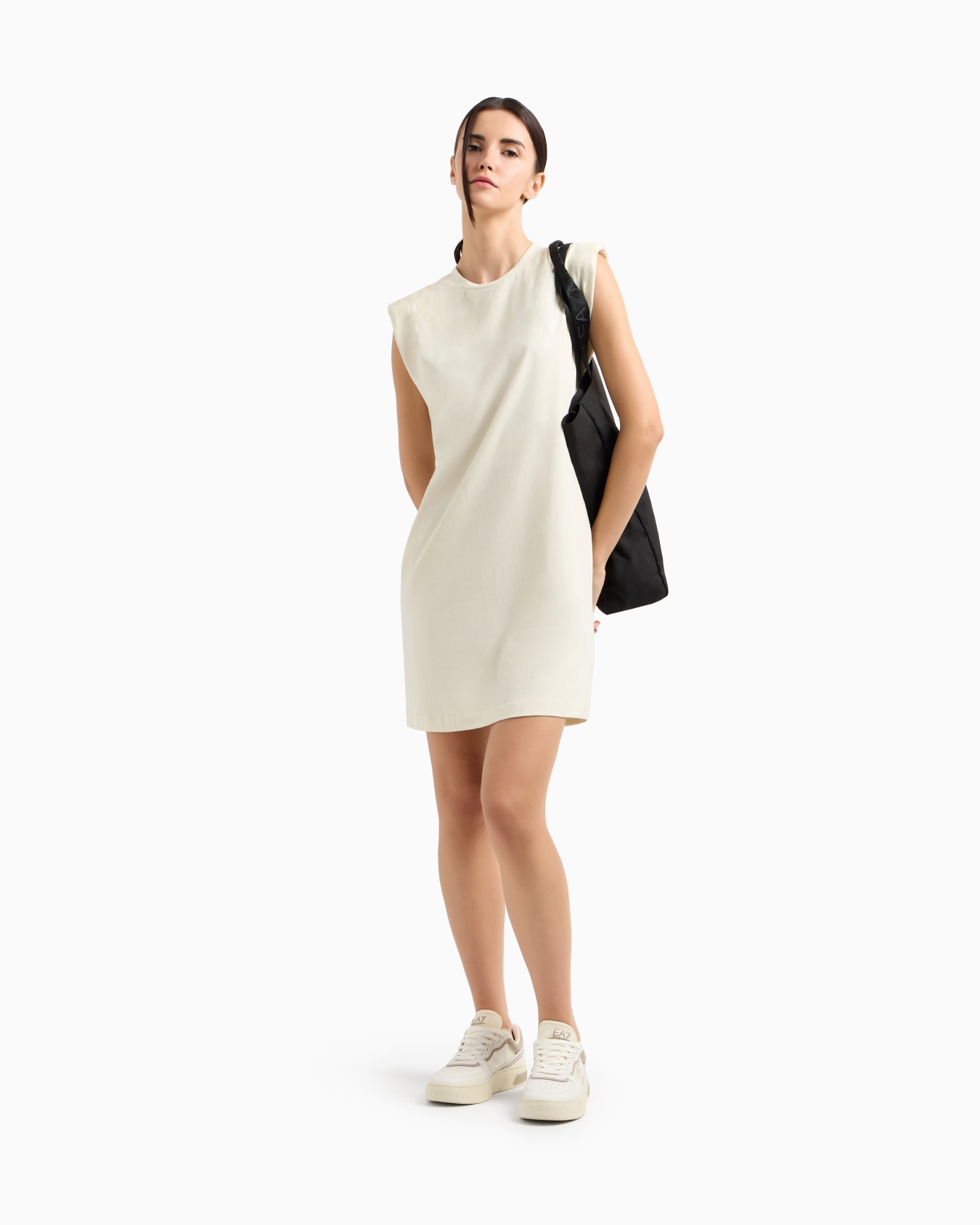 Graphic Series stretch cotton short dress Slide 1