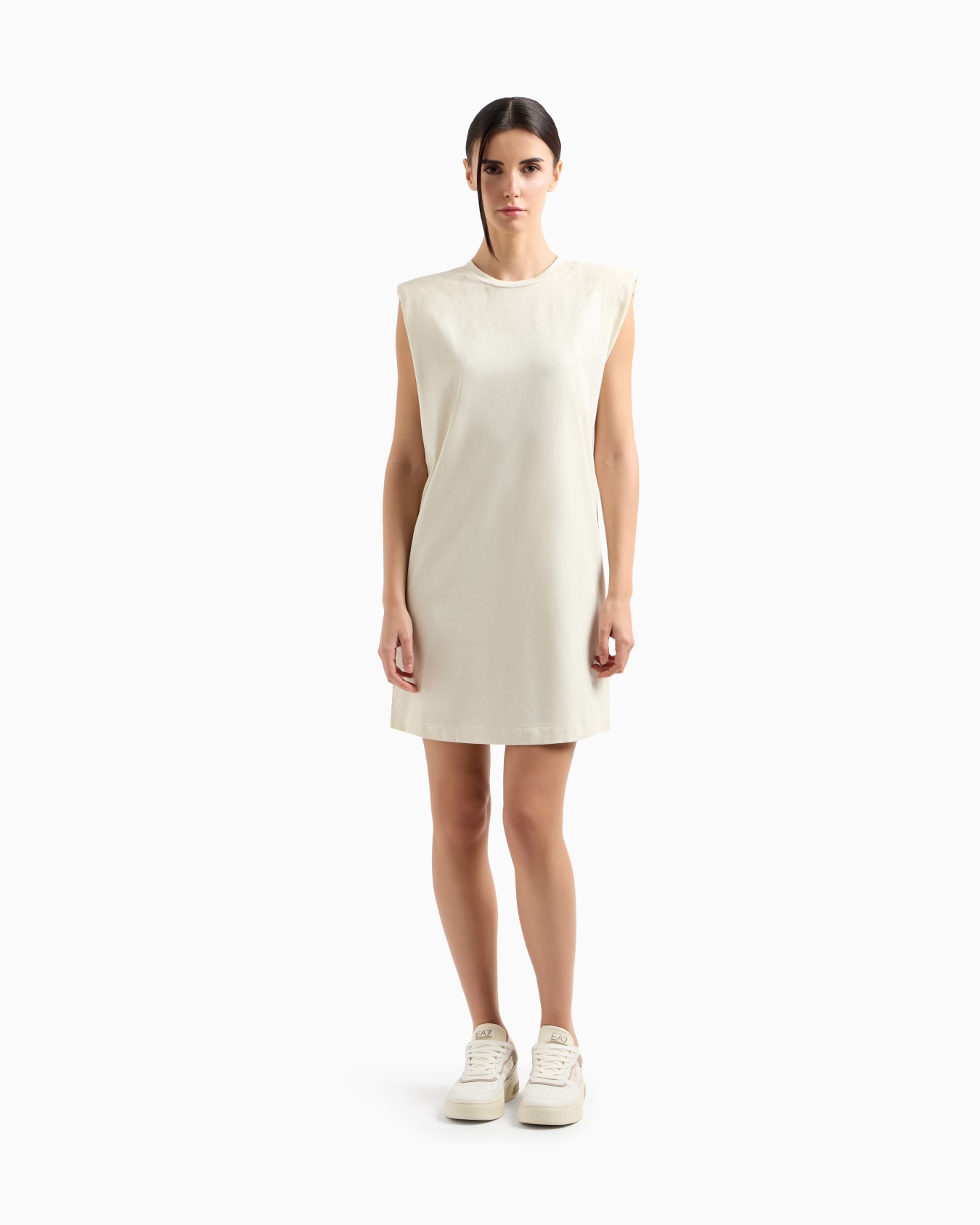 Graphic Series stretch cotton short dress Slide 3