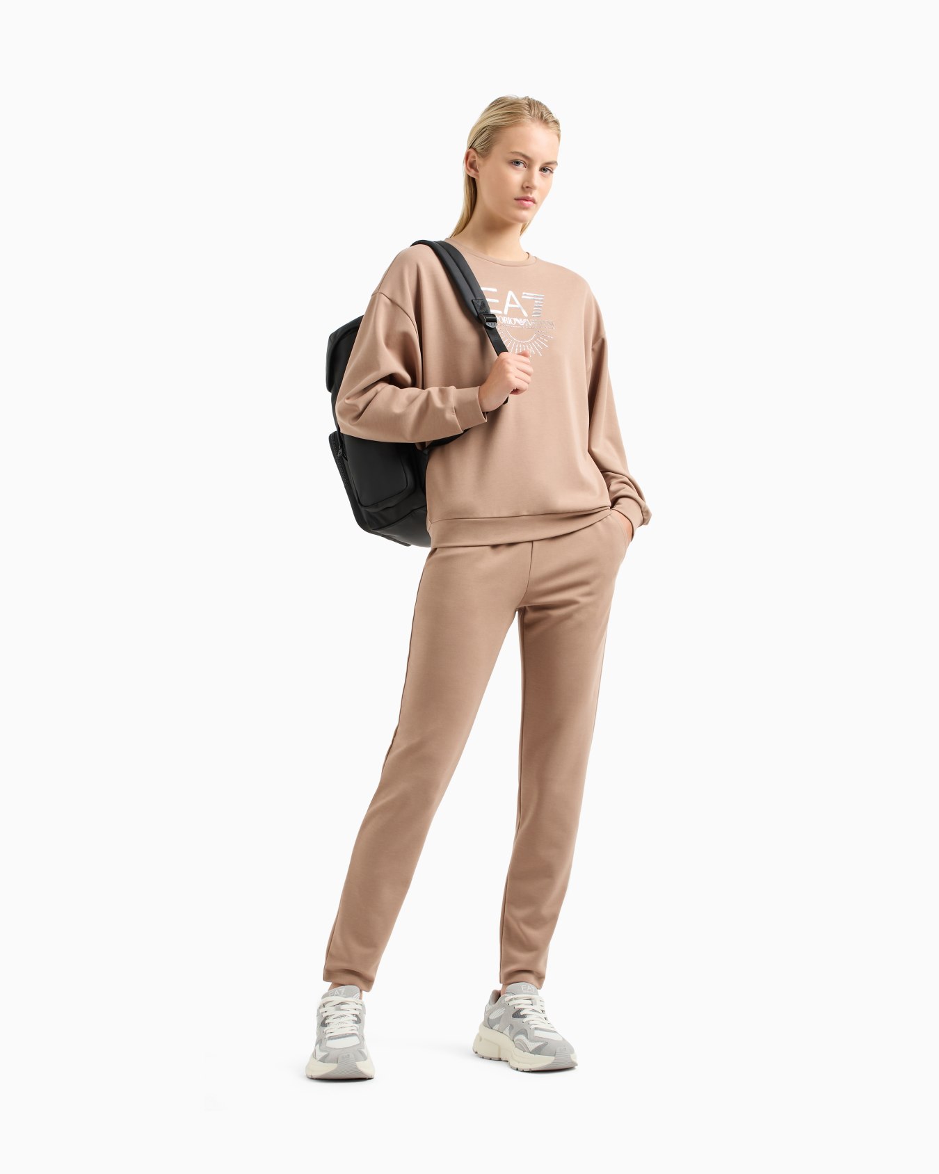 Stretch cotton and modal blend tracksuit Slide 1