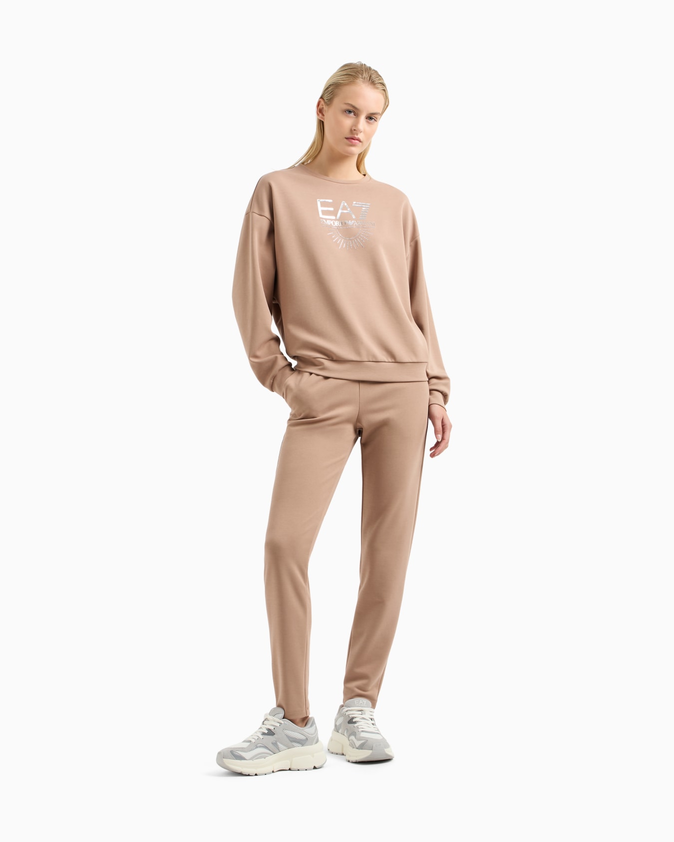 Stretch cotton and modal blend tracksuit Slide 3