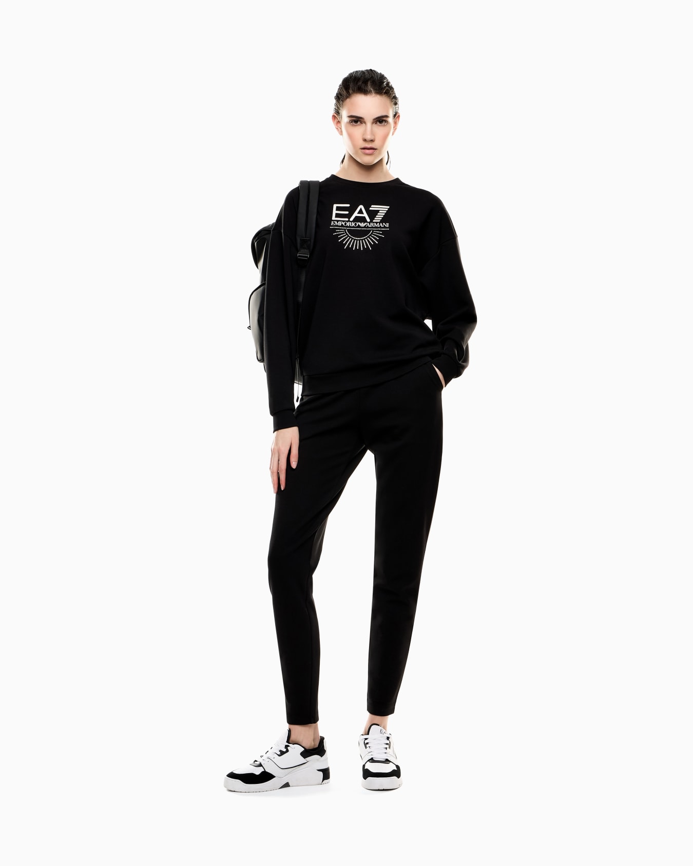 Stretch cotton and modal blend tracksuit Slide 1