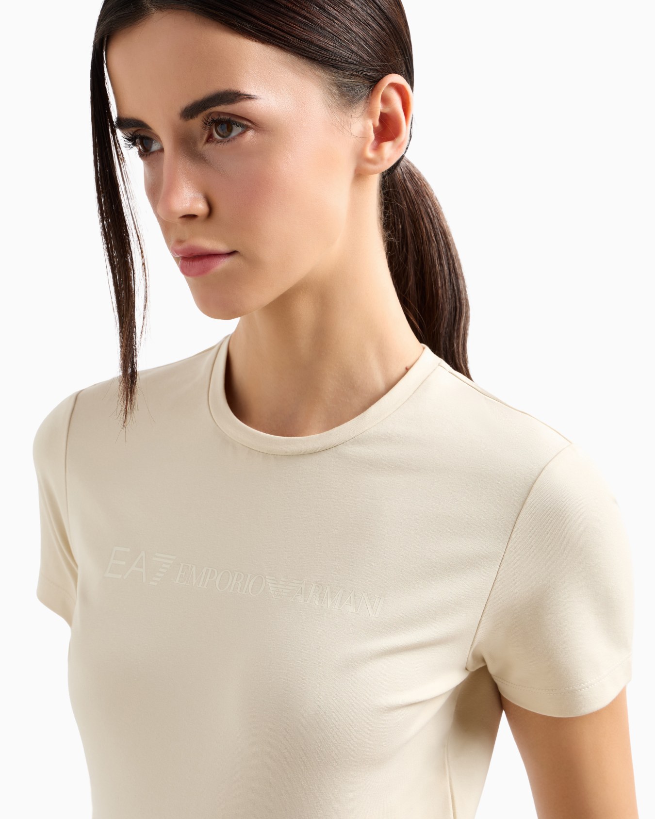 Stretch cotton jersey crew-neck T-shirt Slide 4