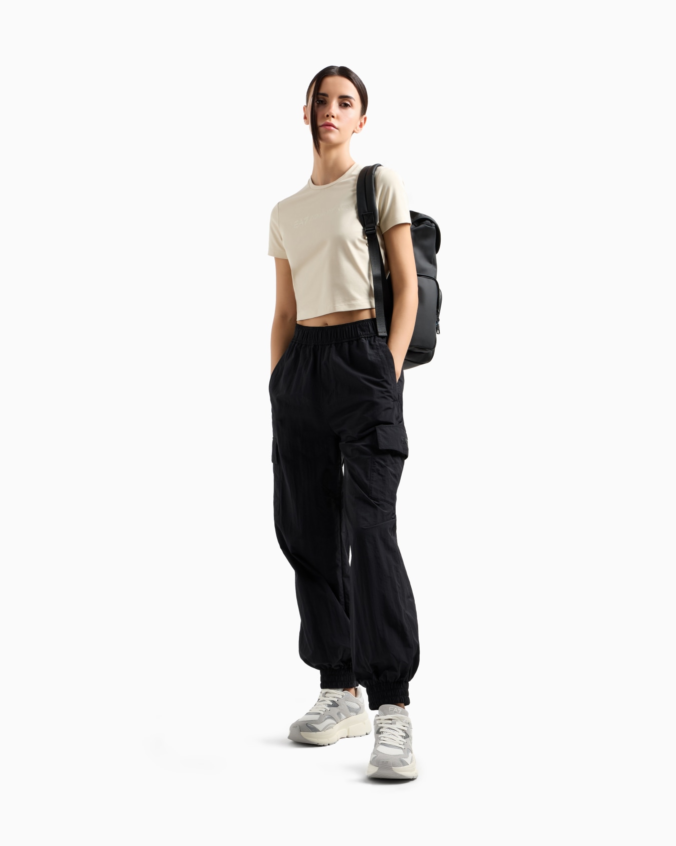Stretch cotton jersey crew-neck T-shirt Slide 1