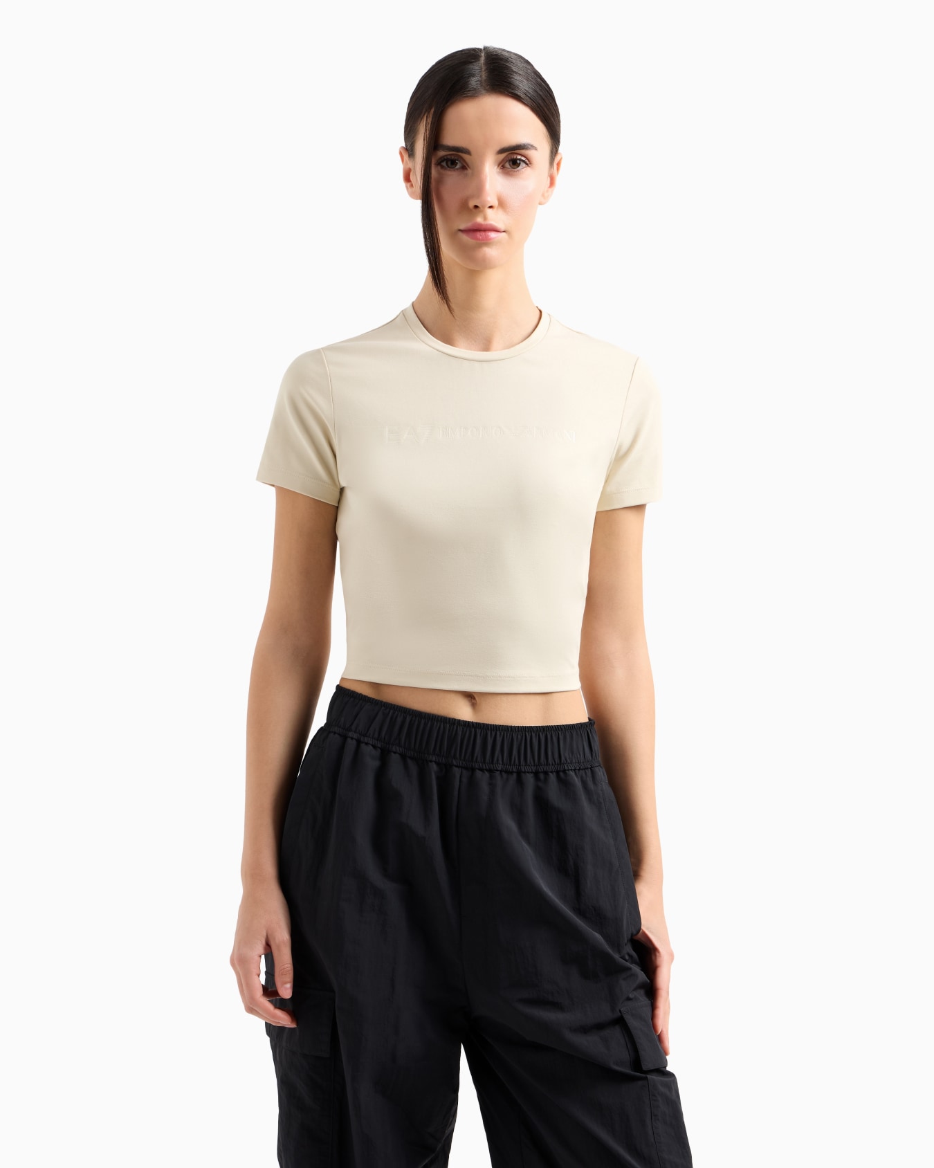 Stretch cotton jersey crew-neck T-shirt Slide 3