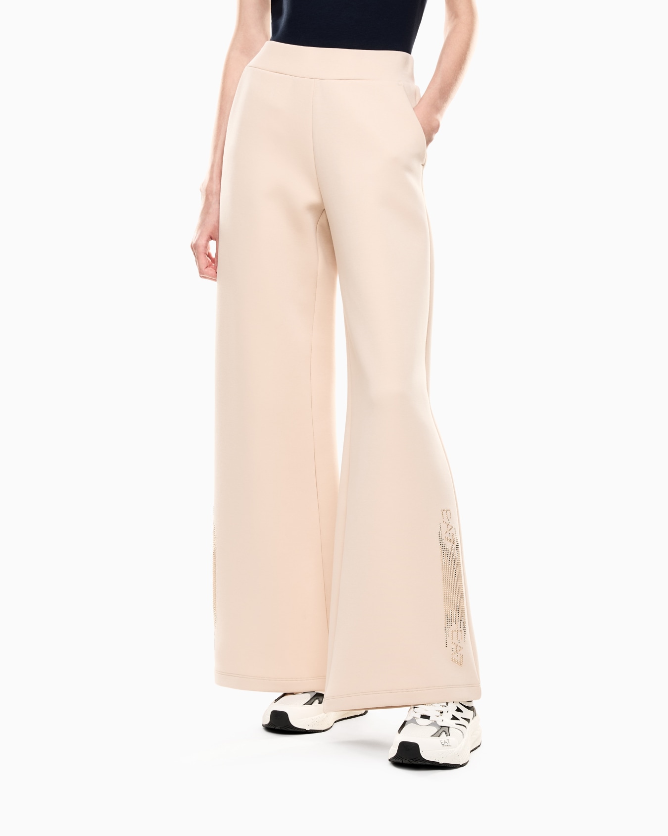 Logo Series cotton-blend wide-leg trousers Slide 3