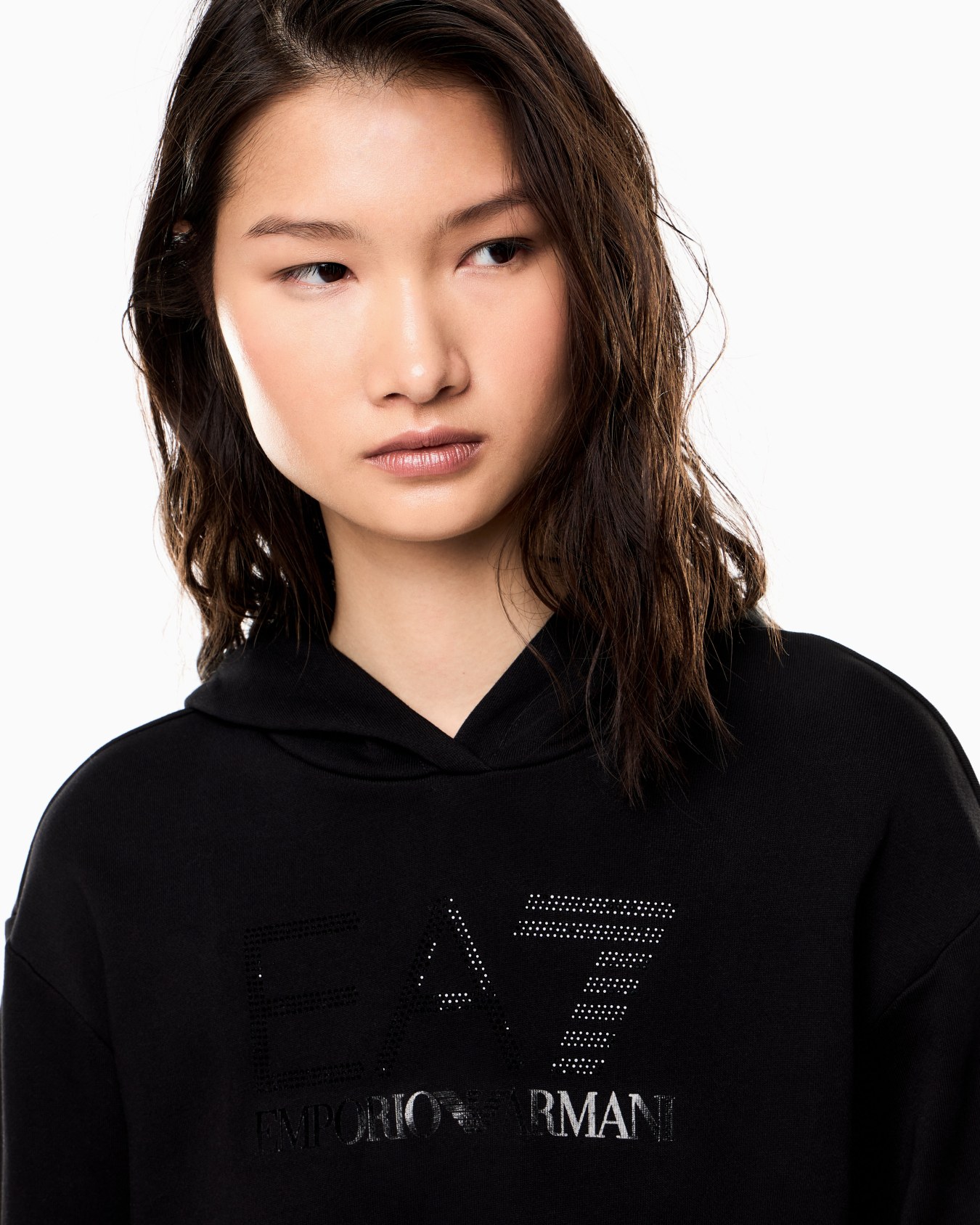 Logo Series stretch cotton-blend hooded sweatshirt Slide 6