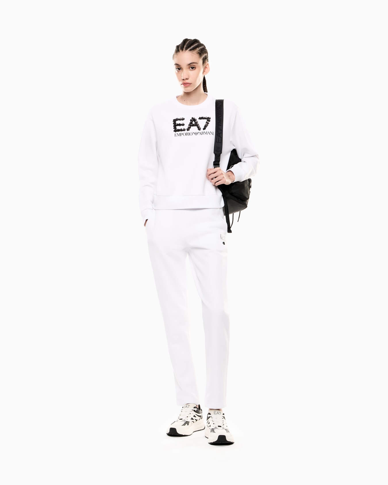 Sweat-shirt ras-du-cou en mélange de coton Diapositive 1