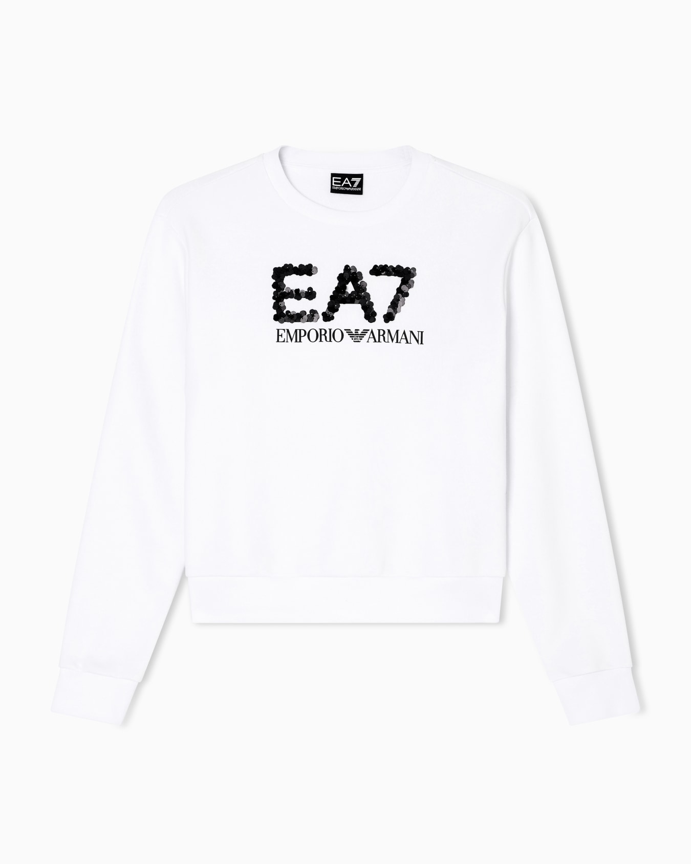 Sweat-shirt ras-du-cou en mélange de coton Diapositive 0