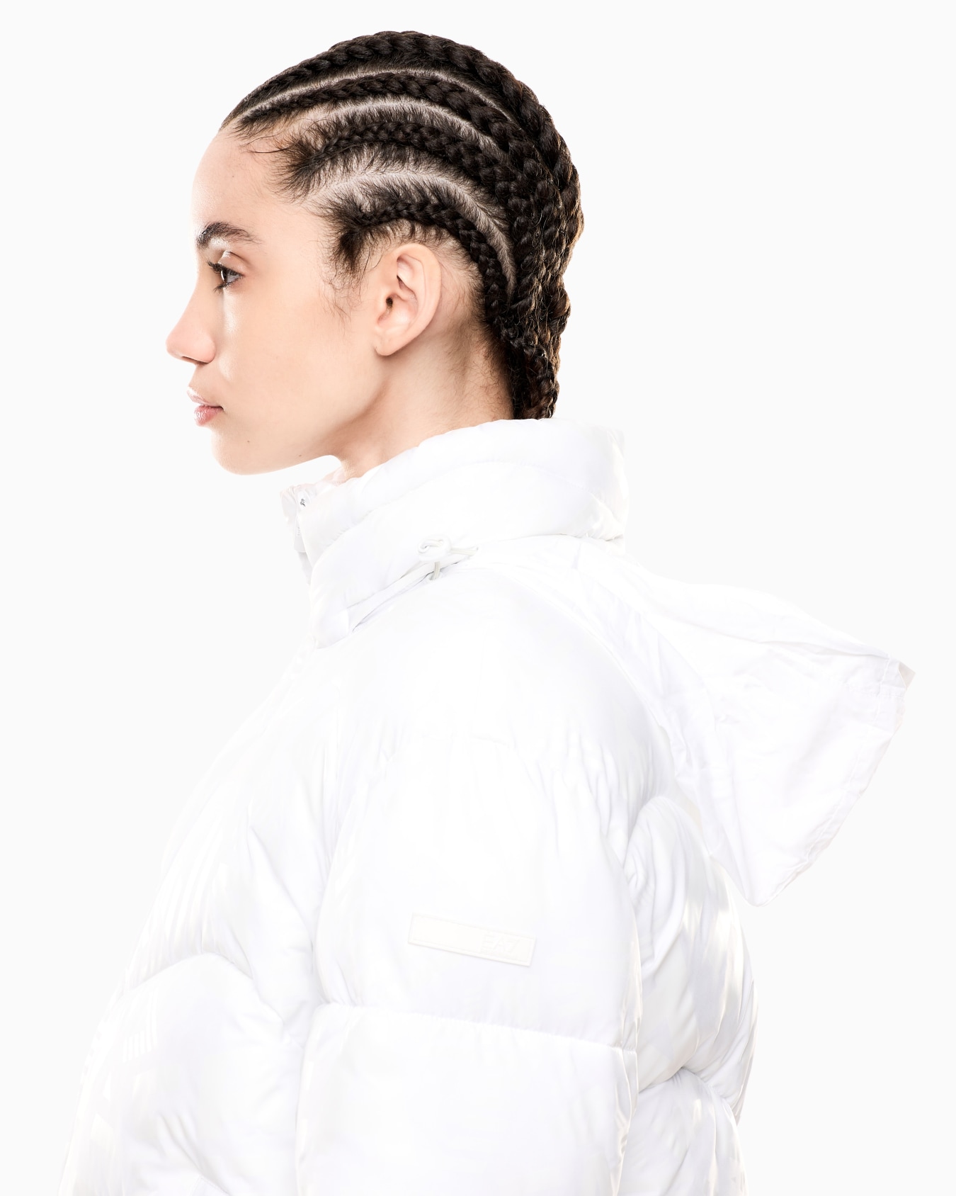 Wattierte Nylon-Jacke mit Allover-Monogramm-Print Folie 4