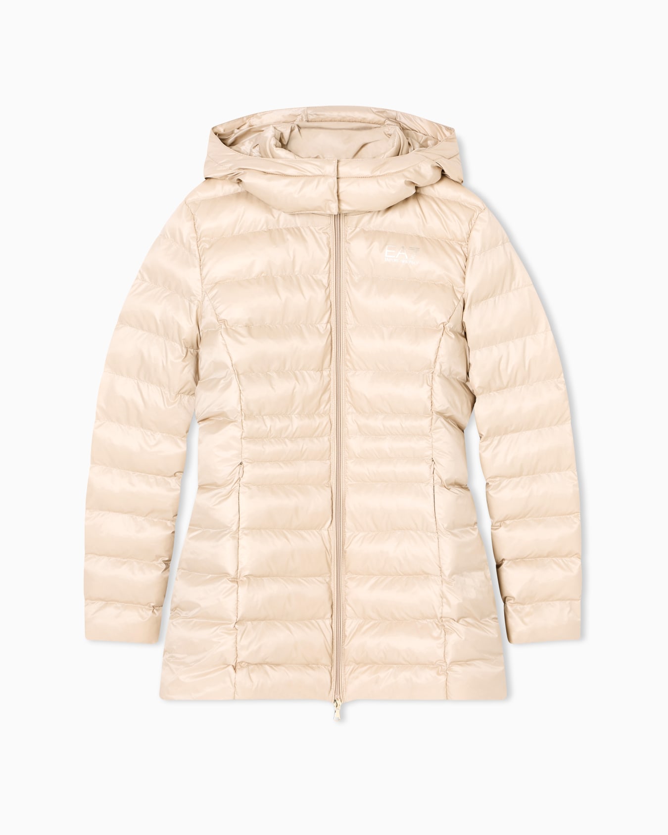 Padded nylon hooded pea coat Slide 0