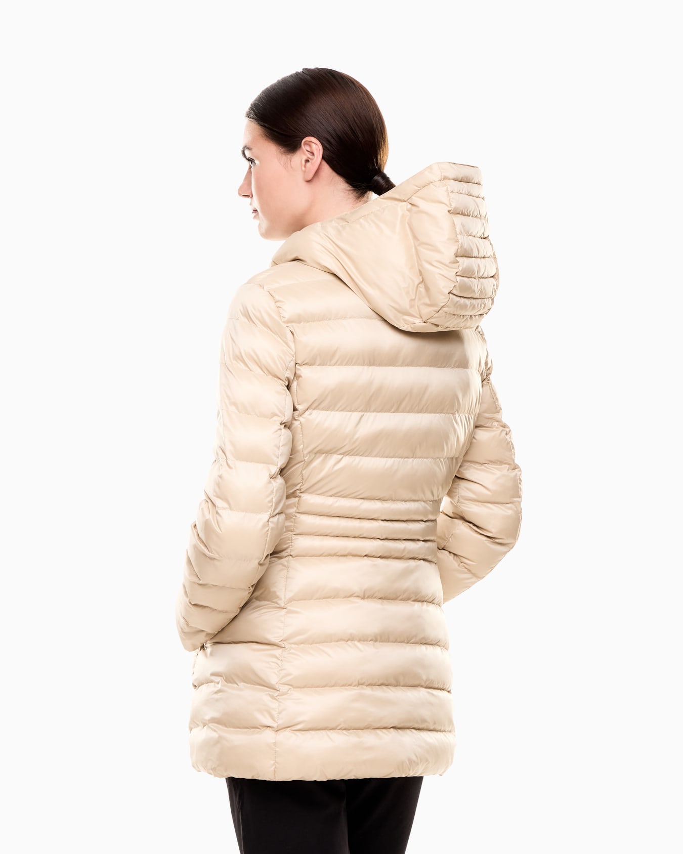 Padded nylon hooded pea coat Slide 2