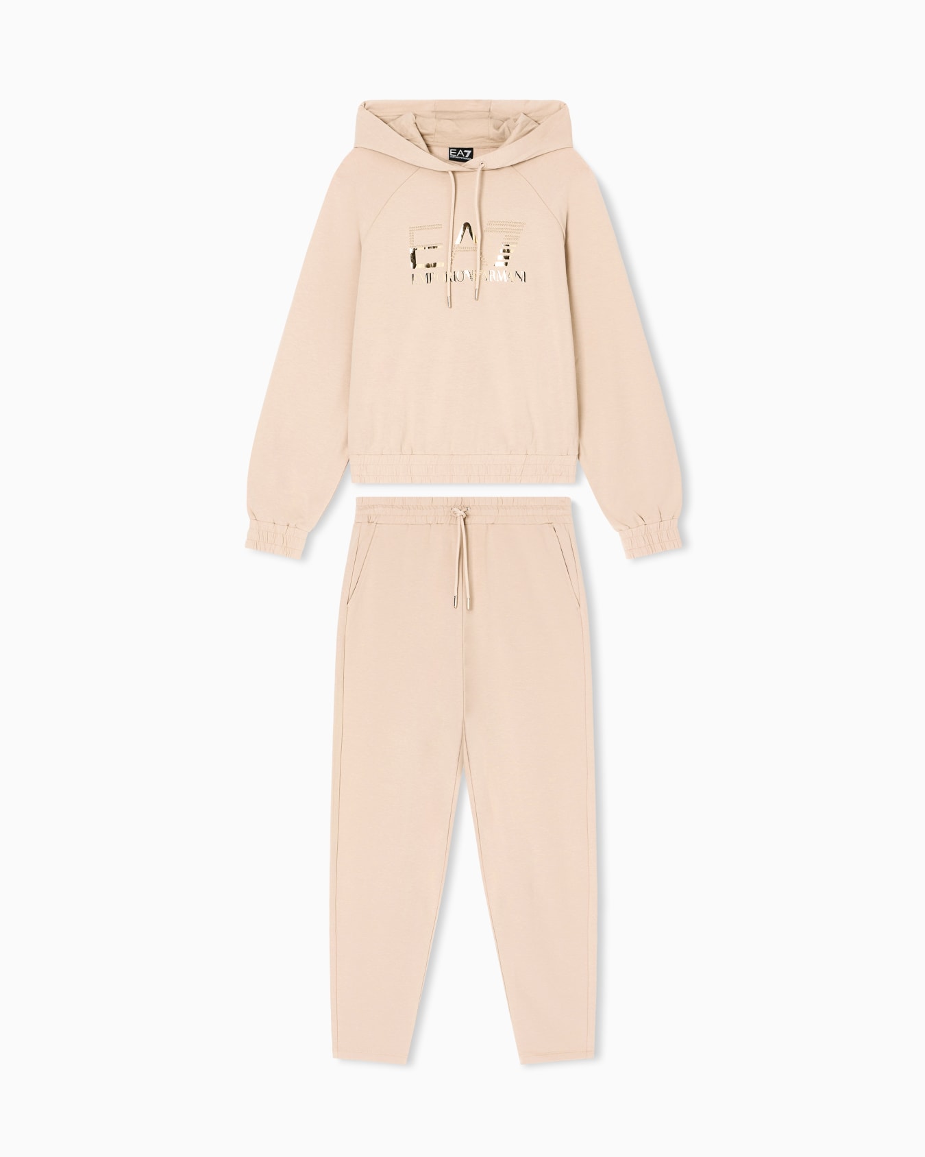 Organic cotton-blend tracksuit with oversized logo Slide 0