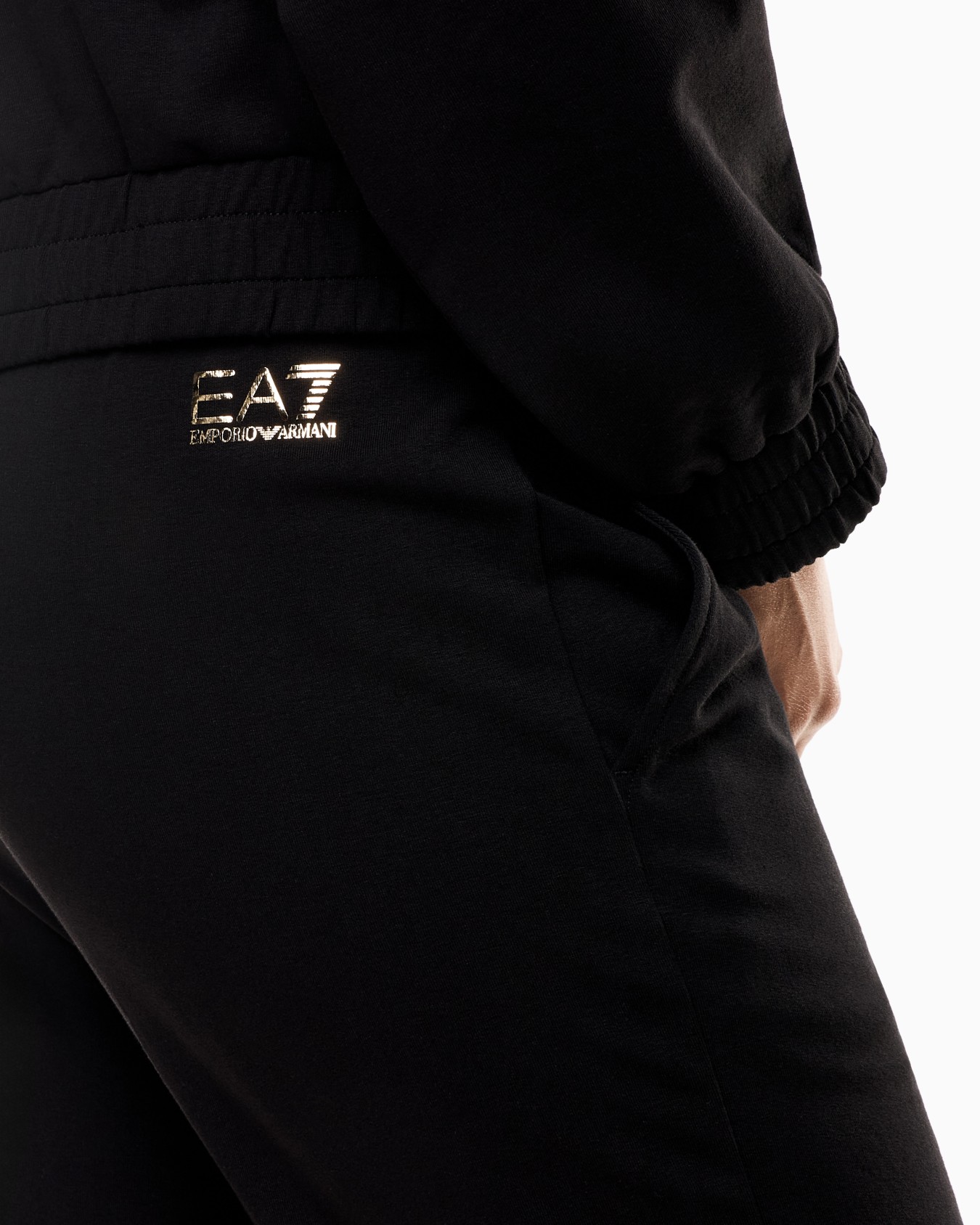 Survêtement en mélange de coton biologique avec grand logo Diapositive 4