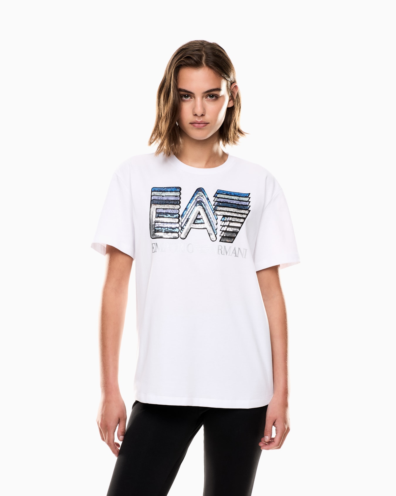 Camiseta de punto con lentejuelas multicolor Logo Series Diapositiva 3