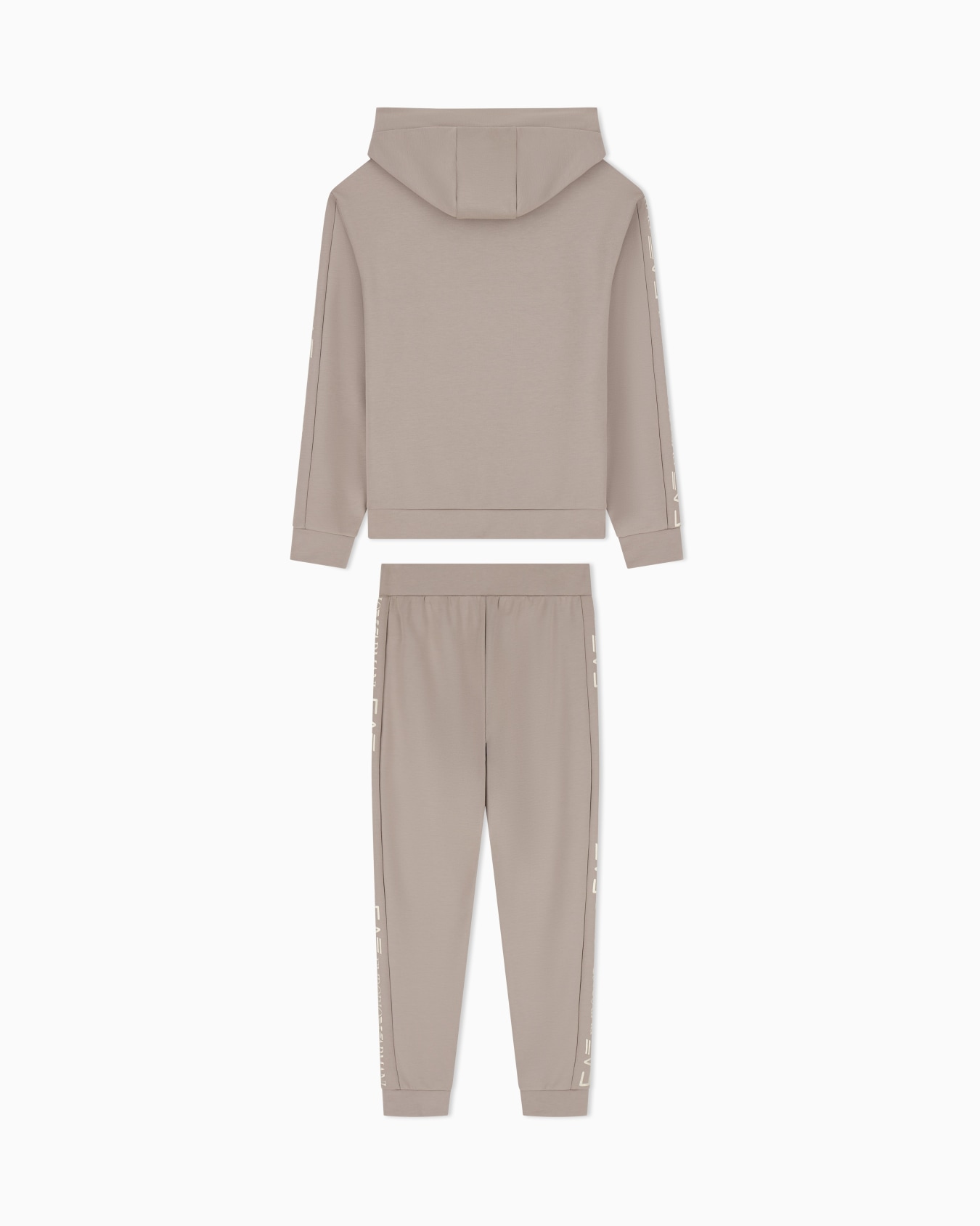 Cotton suit tracksuit with a hood and logo tape Tracksuit Slide 2
