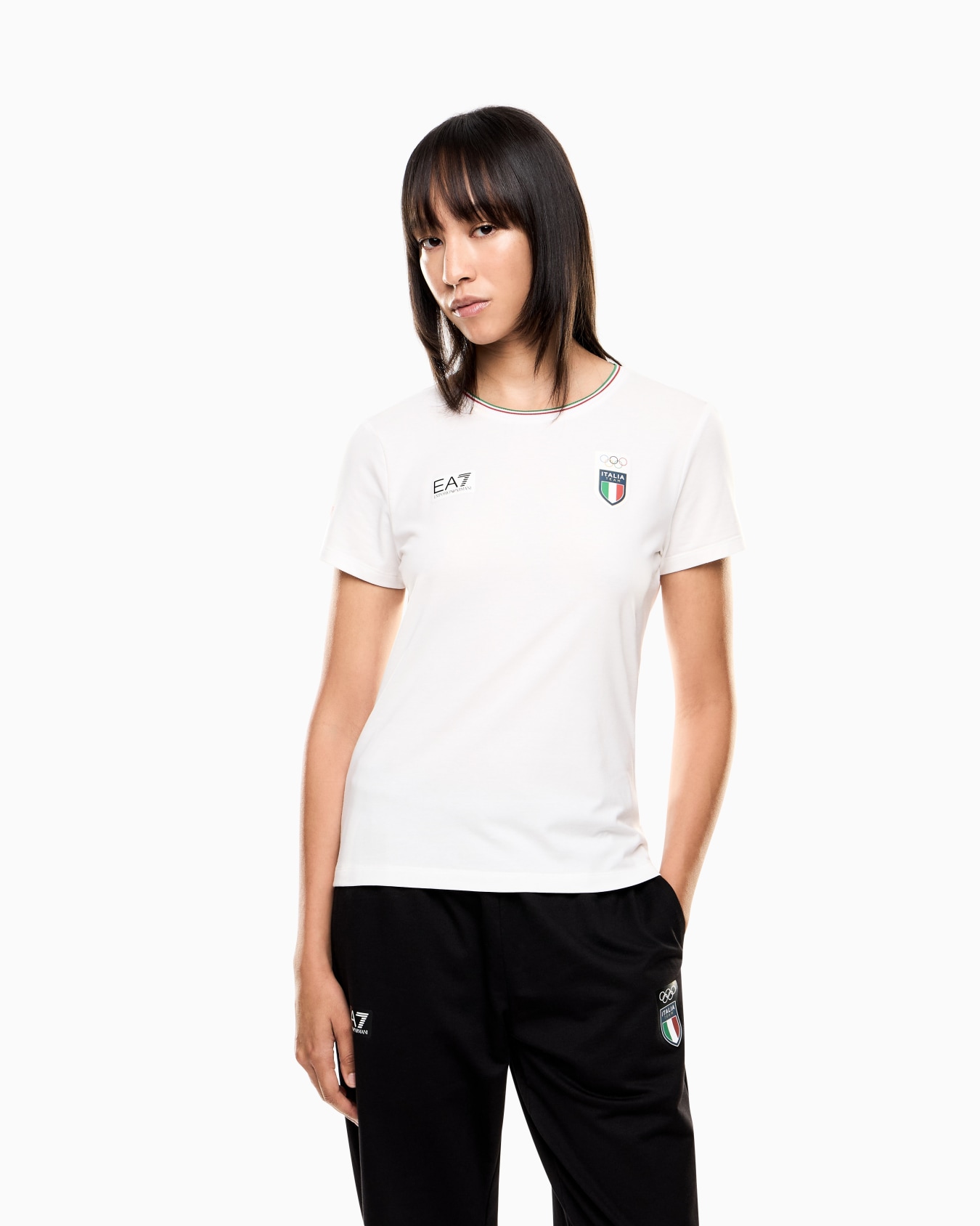 Italia Team Milano Cortina 2026 T-shirt girocollo a manica corta in jersey stretch Slide 3