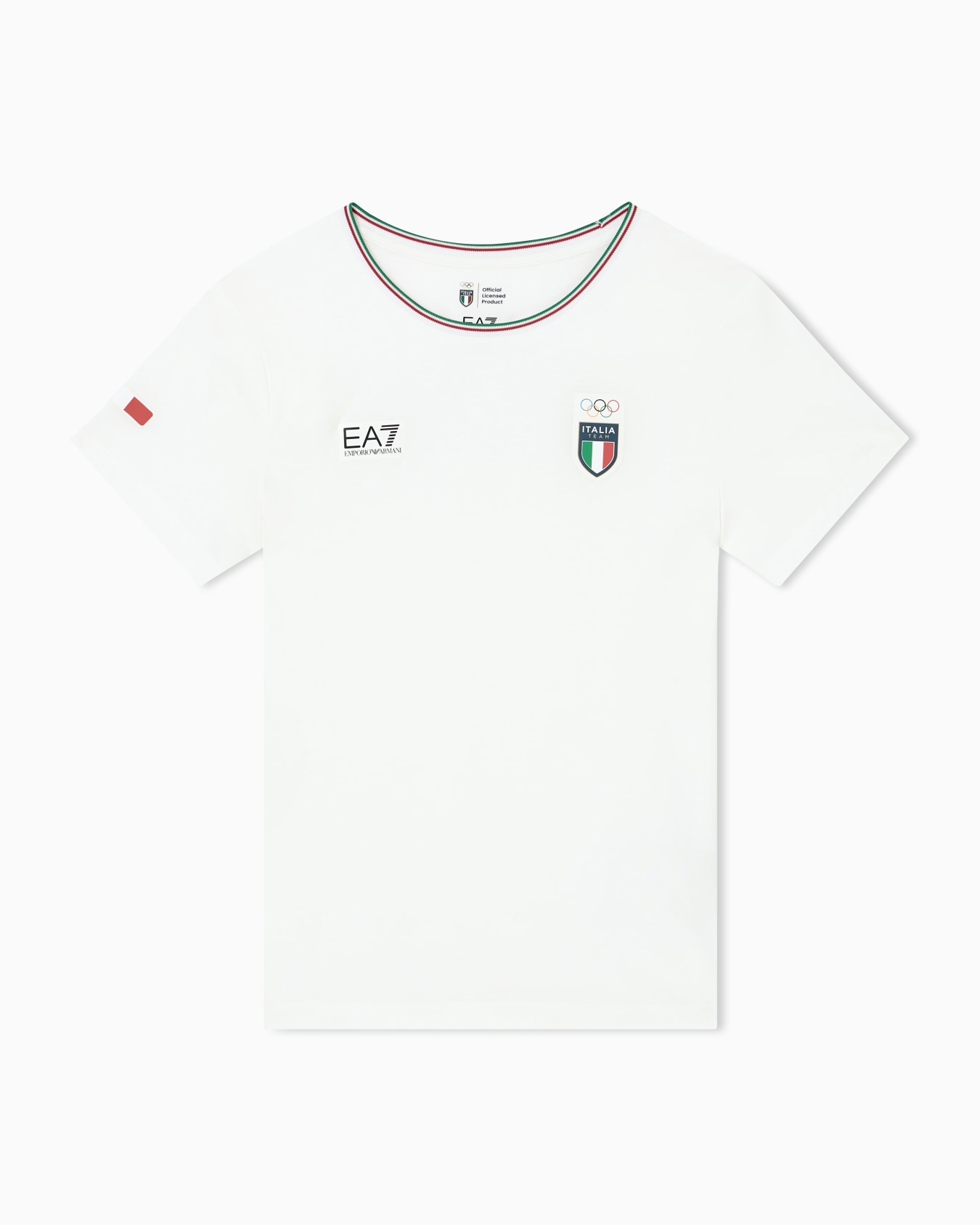 Italia Team T-shirt girocollo a manica corta in jersey stretch Slide 0