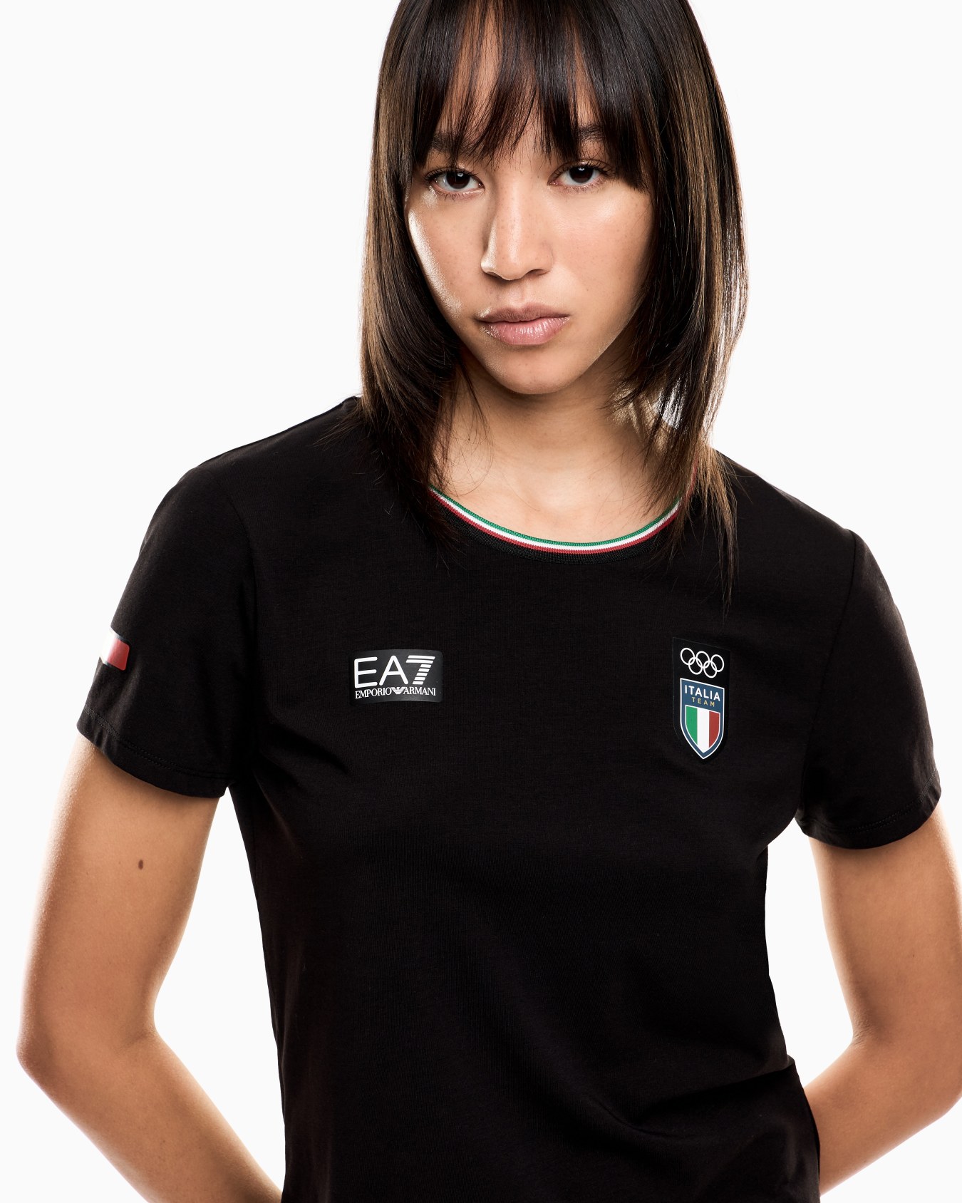 Italia Team Milano Cortina 2026 T-shirt girocollo a manica corta in jersey stretch Slide 4