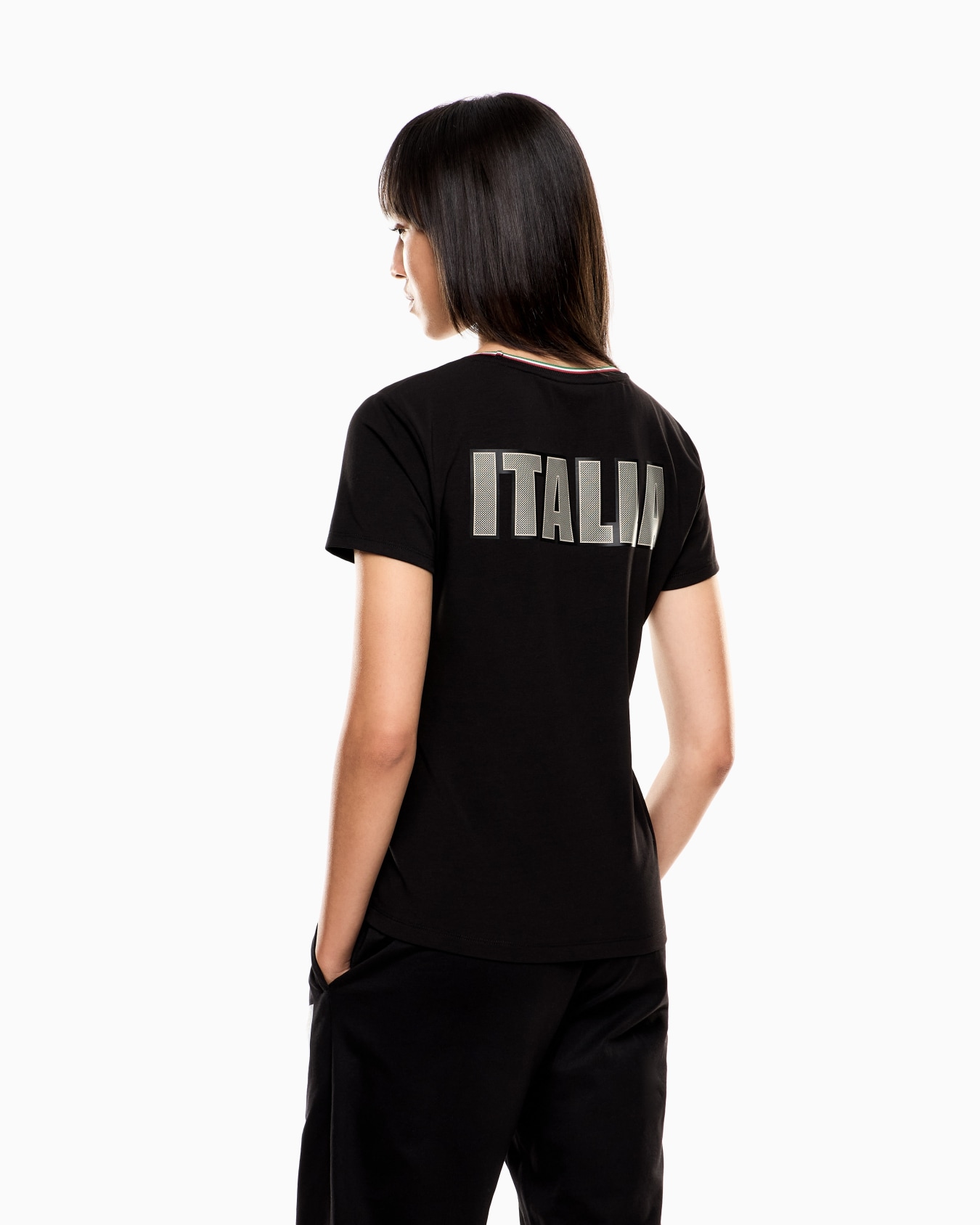 Italia Team Milano Cortina 2026 T-shirt girocollo a manica corta in jersey stretch Slide 2