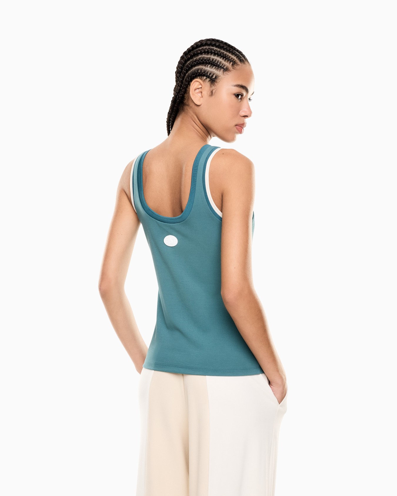 Stretch viscose interlock top Slide 2