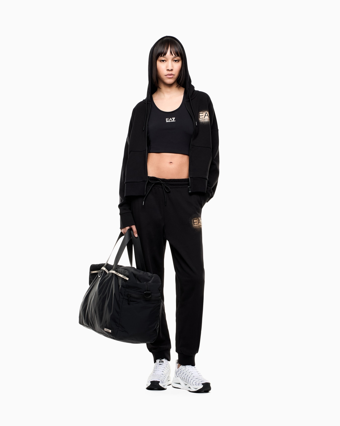 Visibility cotton-blend tracksuit with hood Slide 1