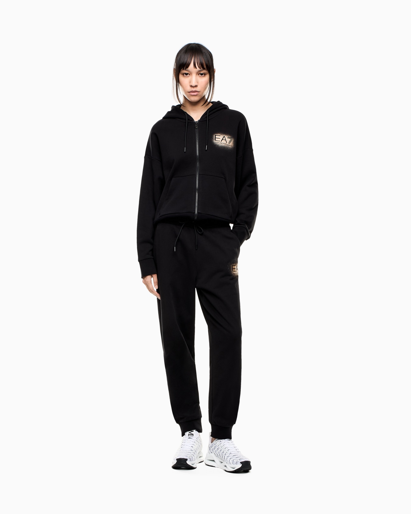 Visibility cotton-blend tracksuit with hood Slide 3