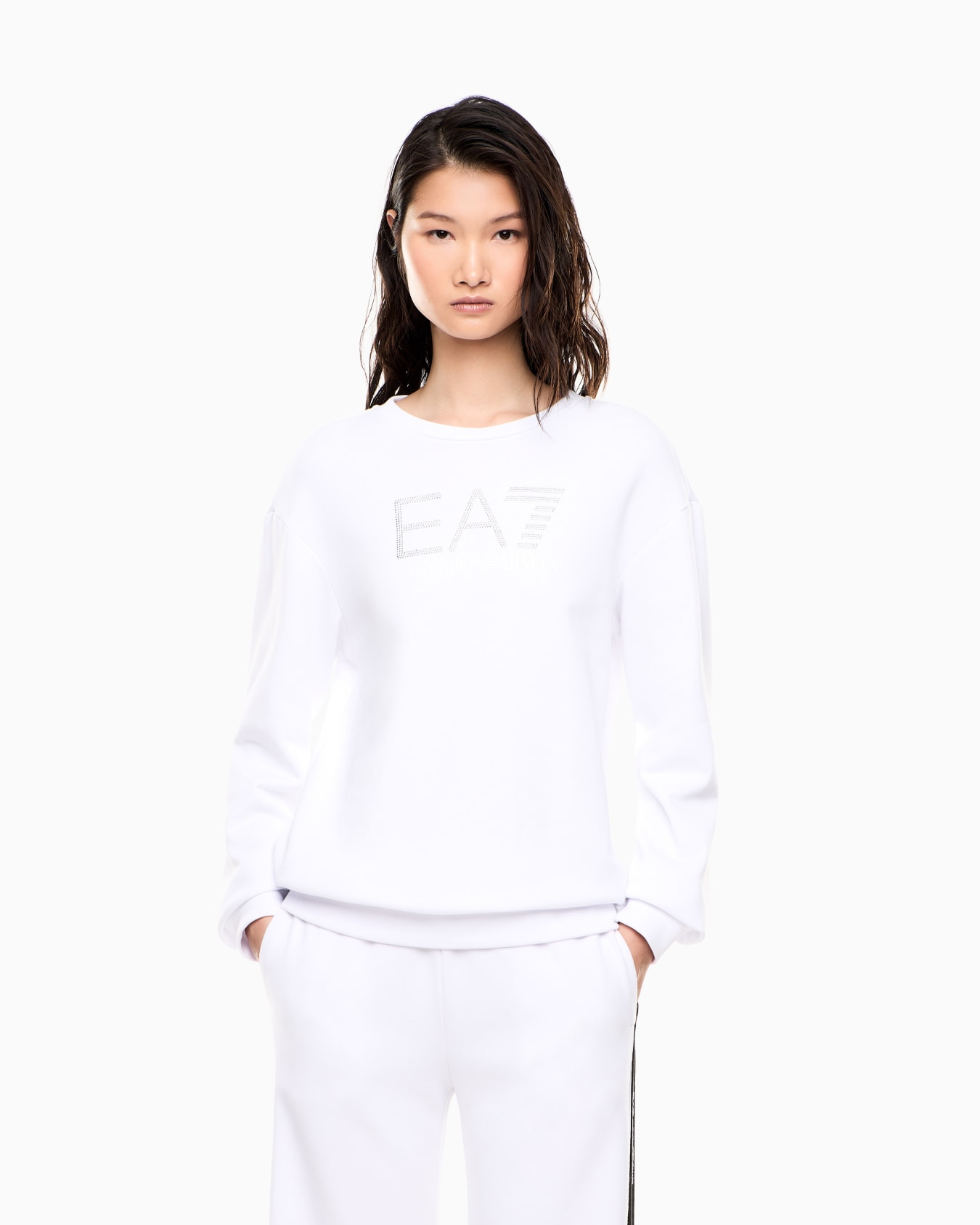 Sweat-shirt ras-du-cou Logo Series en jersey de coton  Diapositive 3