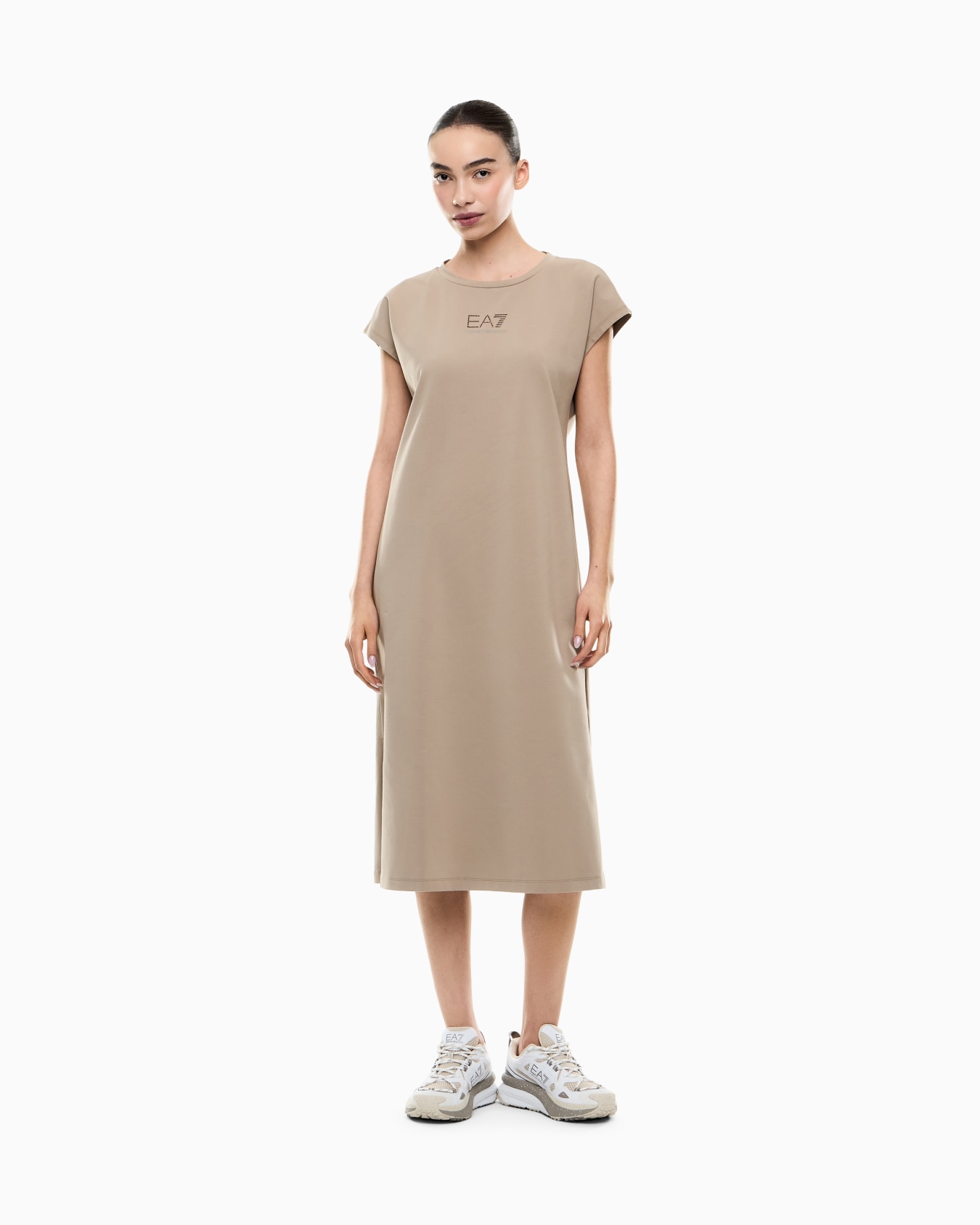 Logo Series Kleid aus Stretchjersey Folie 1