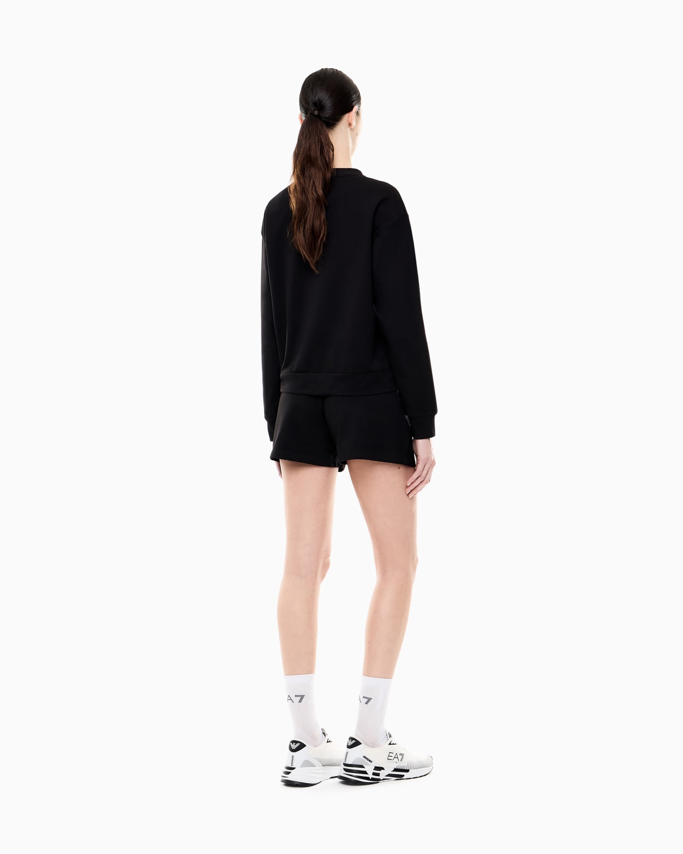Stretch cotton-jersey T-shirt and shorts set Slide 3