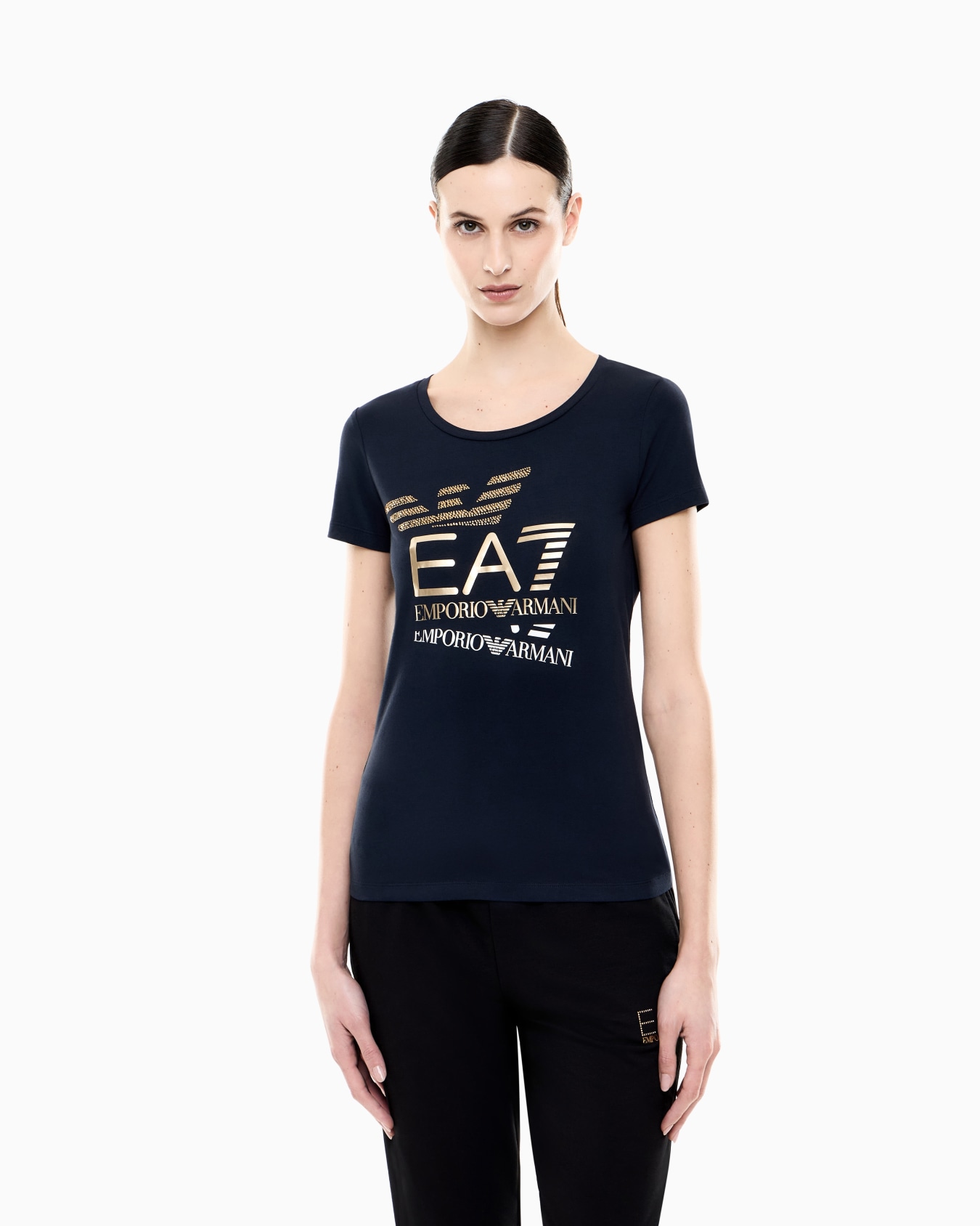 ウィメンズTシャツ ラインストーンロゴシリーズ スライドする 2